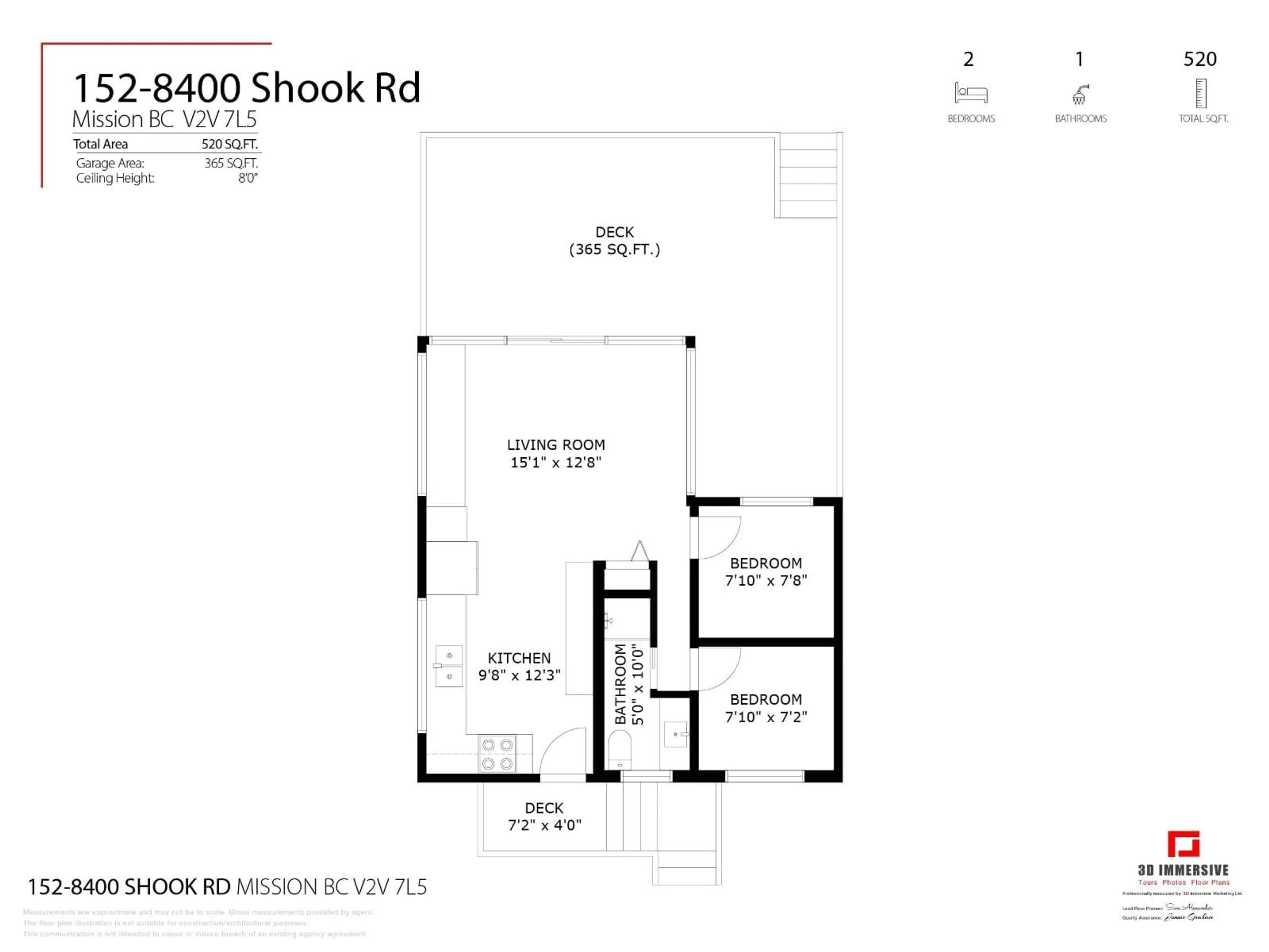 Floor plan for 149/152 - 8400 SHOOK ROAD, Mission British Columbia V2V7L3