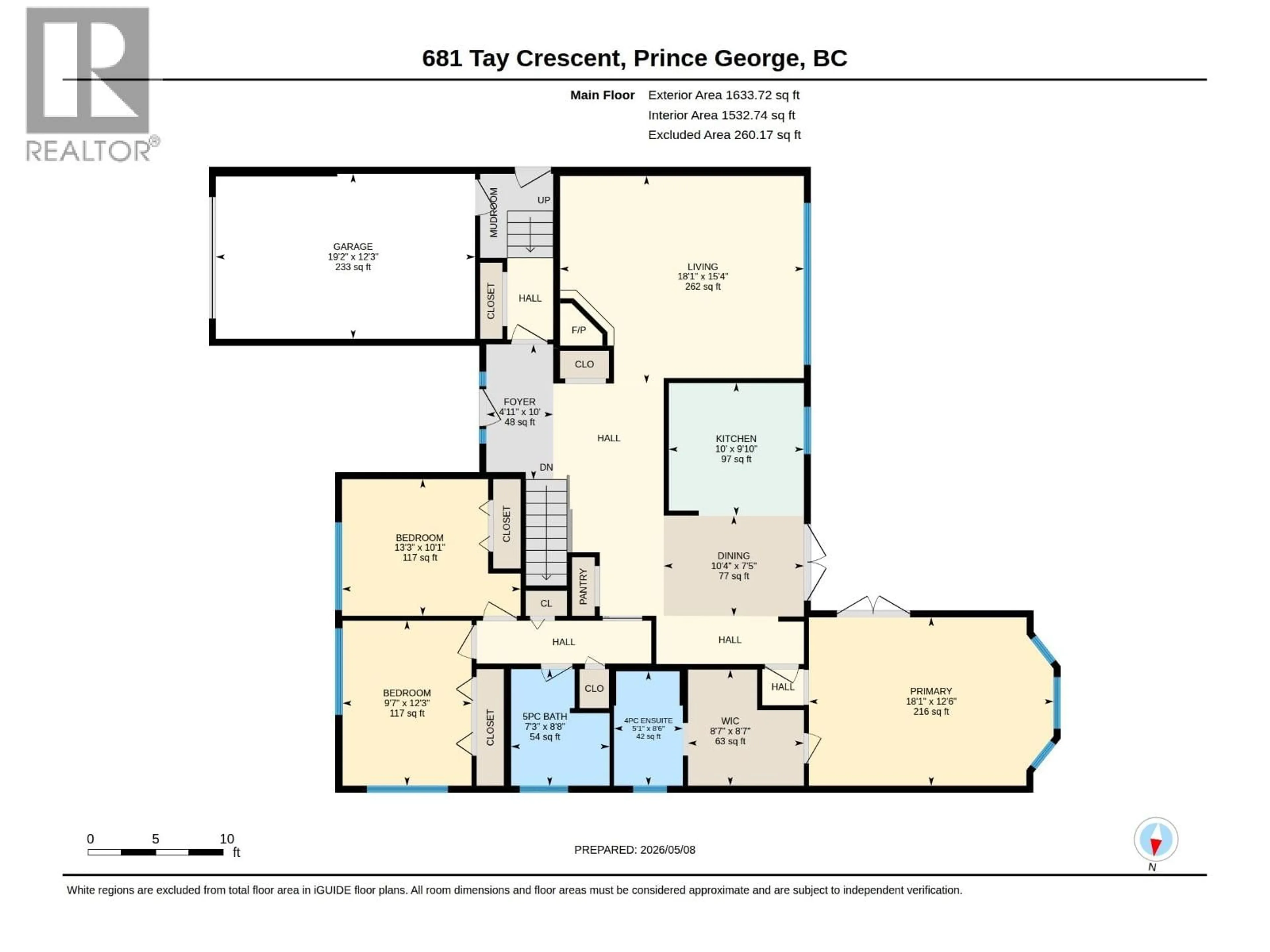 Floor plan for 681 TAY CRESCENT, Prince George British Columbia V2M3V3