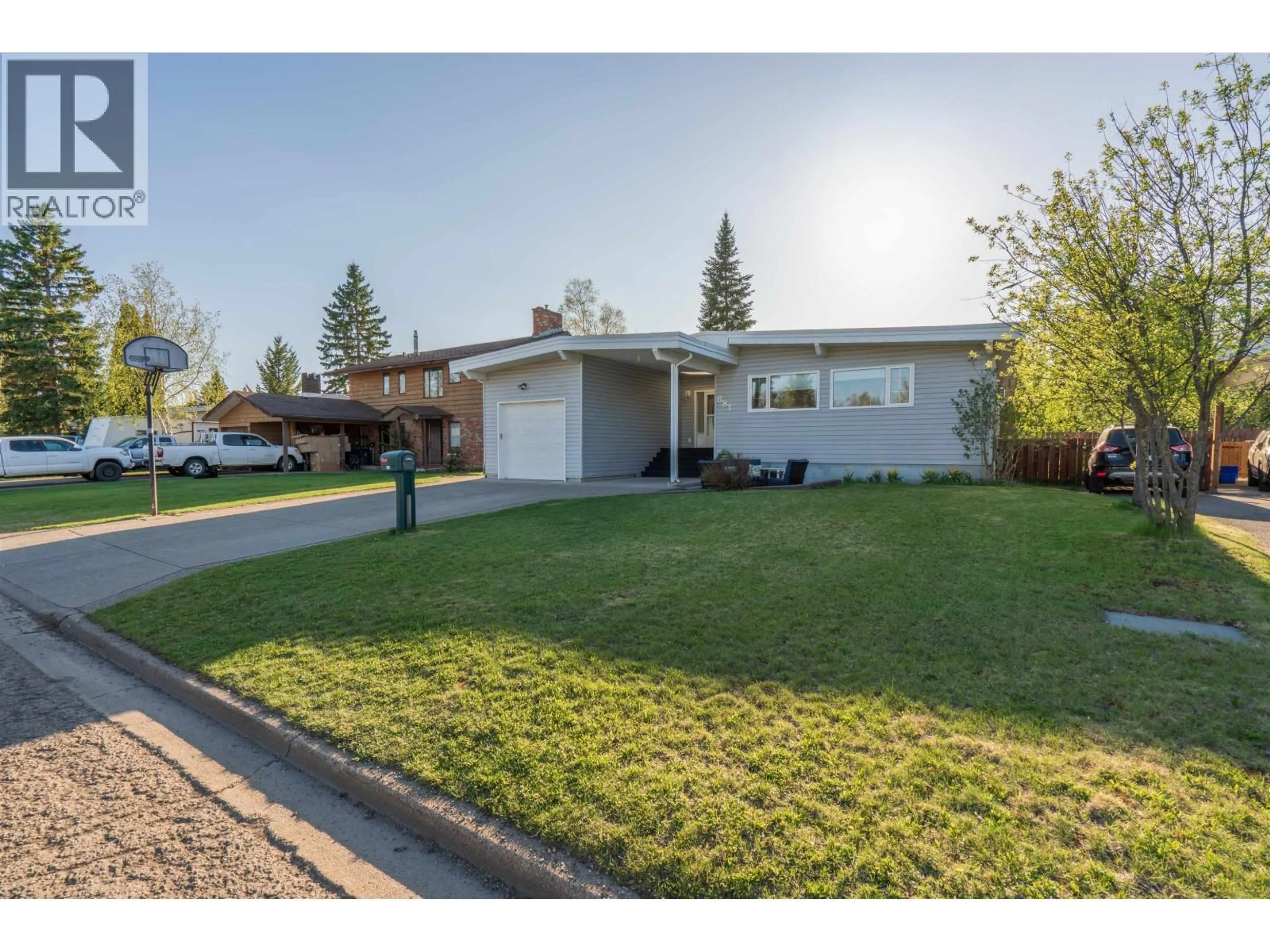 Home with vinyl exterior material, street for 681 TAY CRESCENT, Prince George British Columbia V2M3V3
