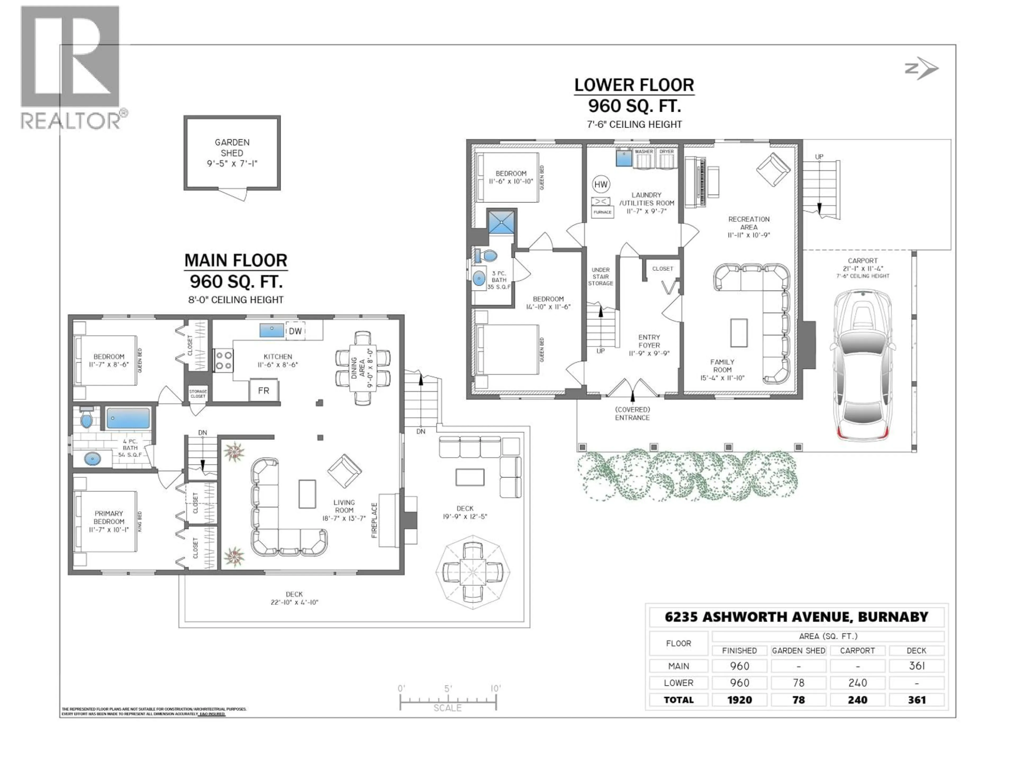 Floor plan for 6235 ASHWORTH AVENUE, Burnaby British Columbia V5E3T8