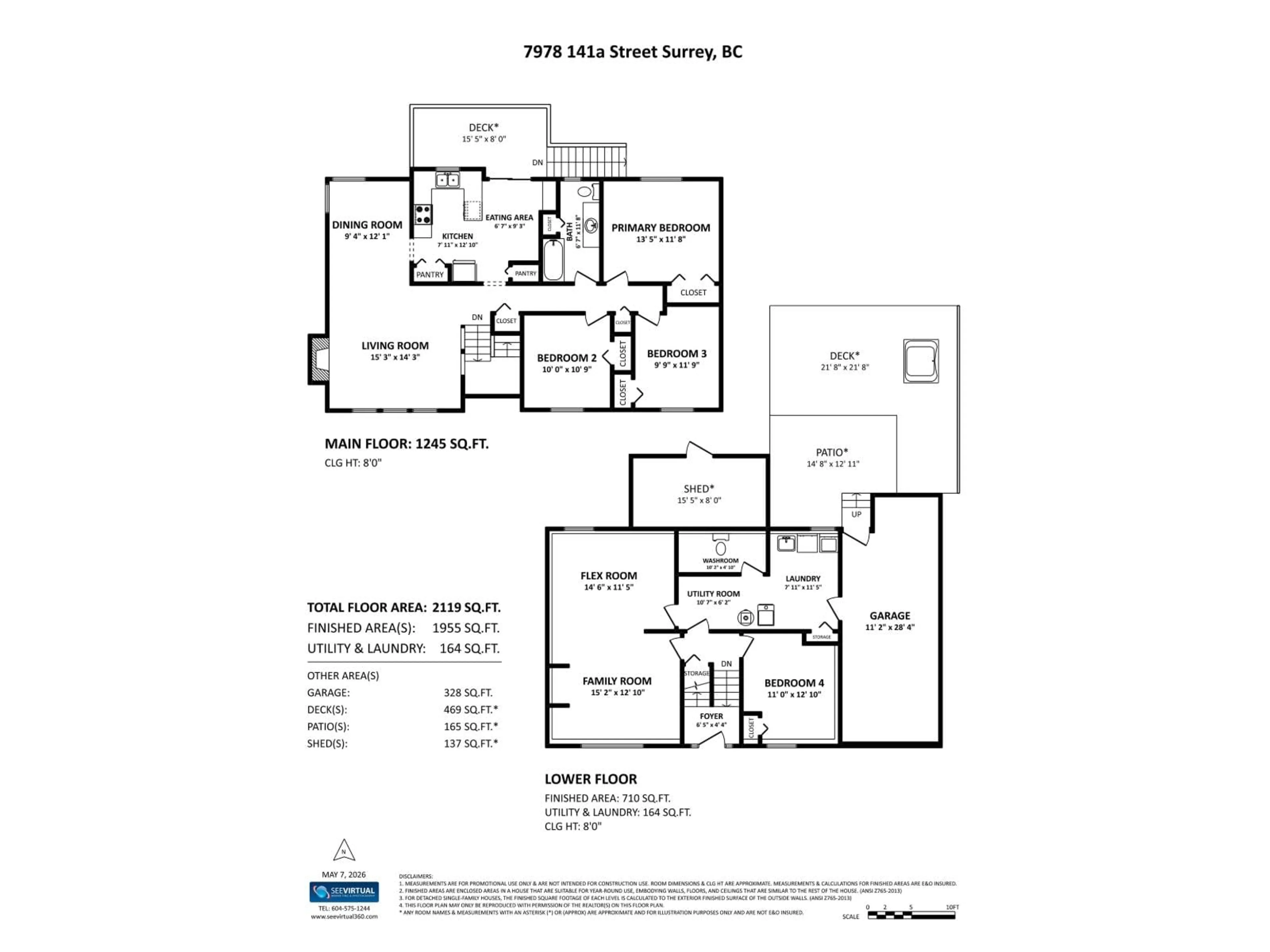 Floor plan for 7978 141A STREET, Surrey British Columbia V3W6L6
