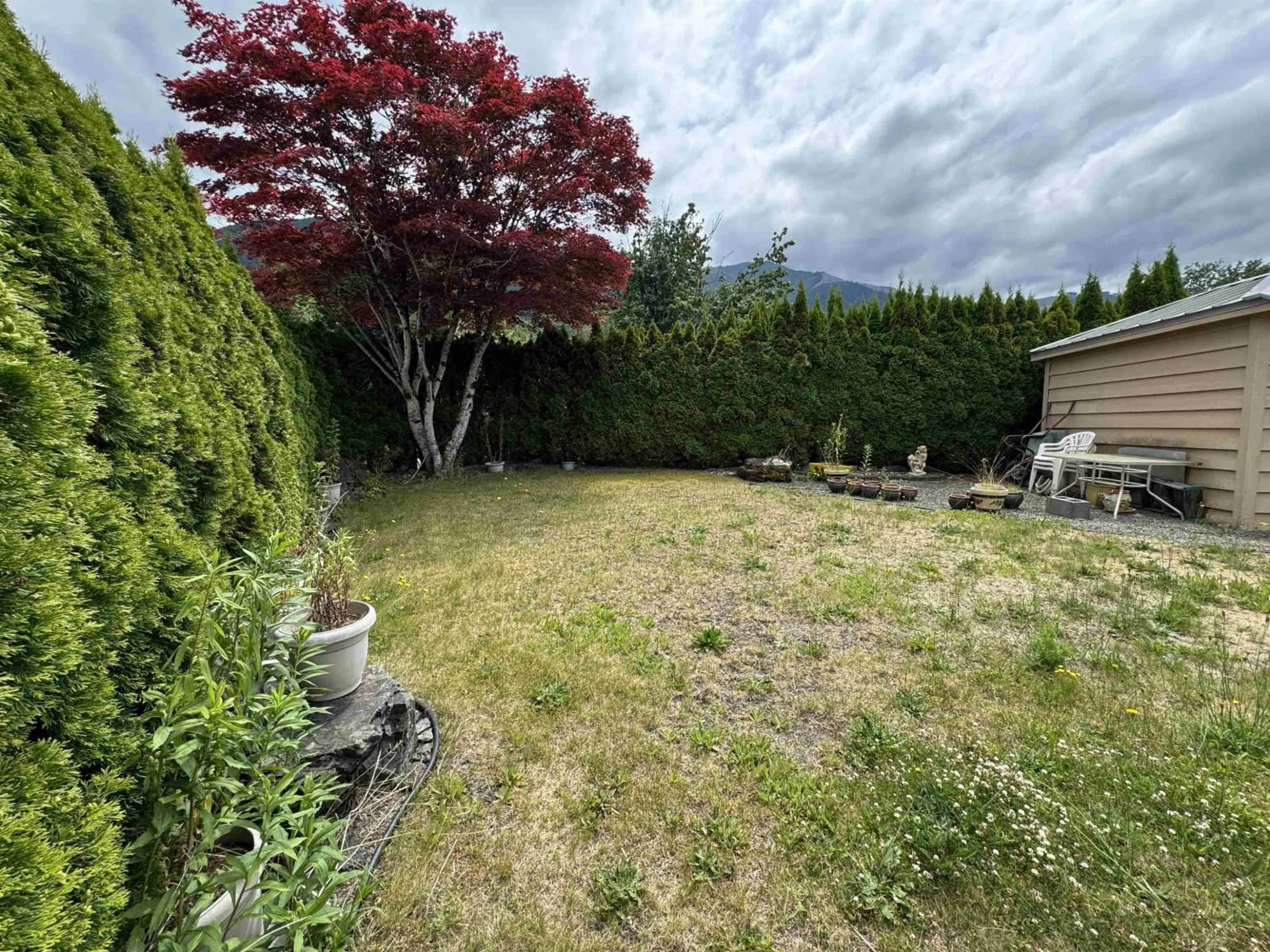 A pic from outside/outdoor area/front of a property/back of a property/a pic from drone, forest/trees view for 58 - 1436 FROST ROAD, Cultus Lake British Columbia V2R4X8