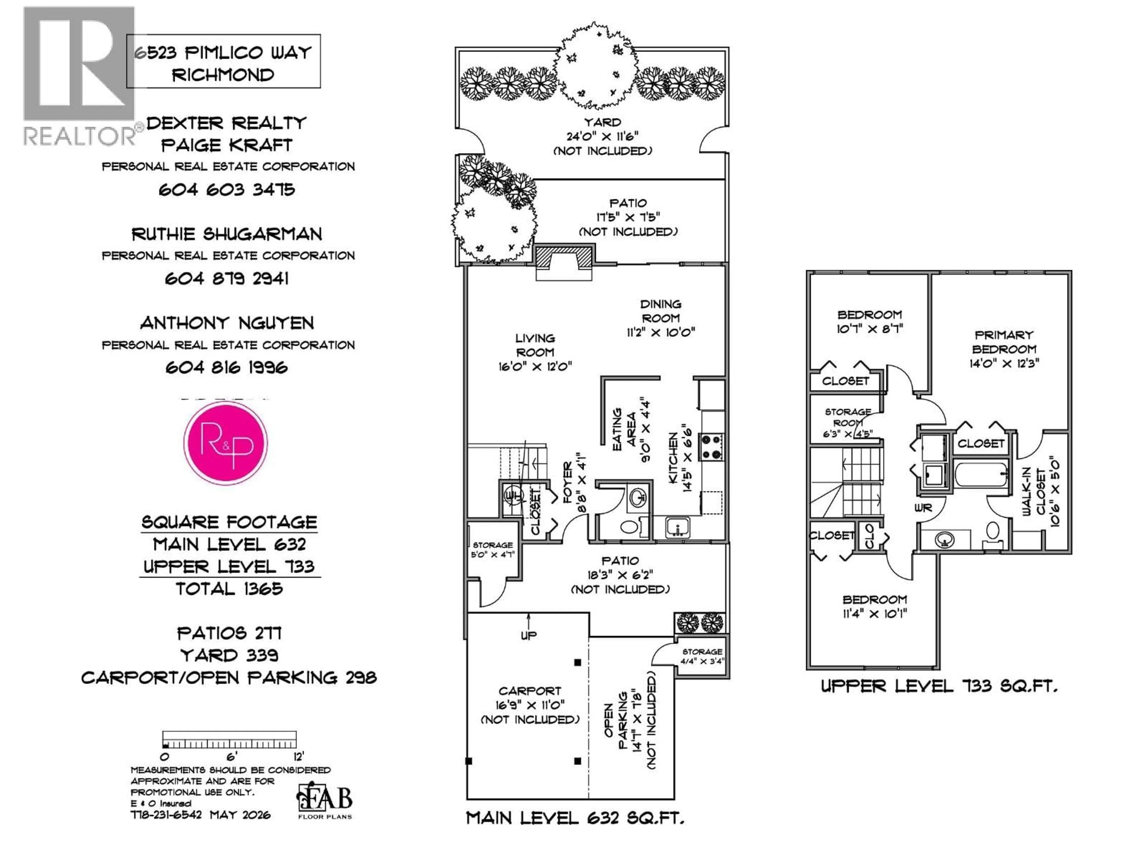 Floor plan for 6523 PIMLICO WAY, Richmond British Columbia V6Y2Y1
