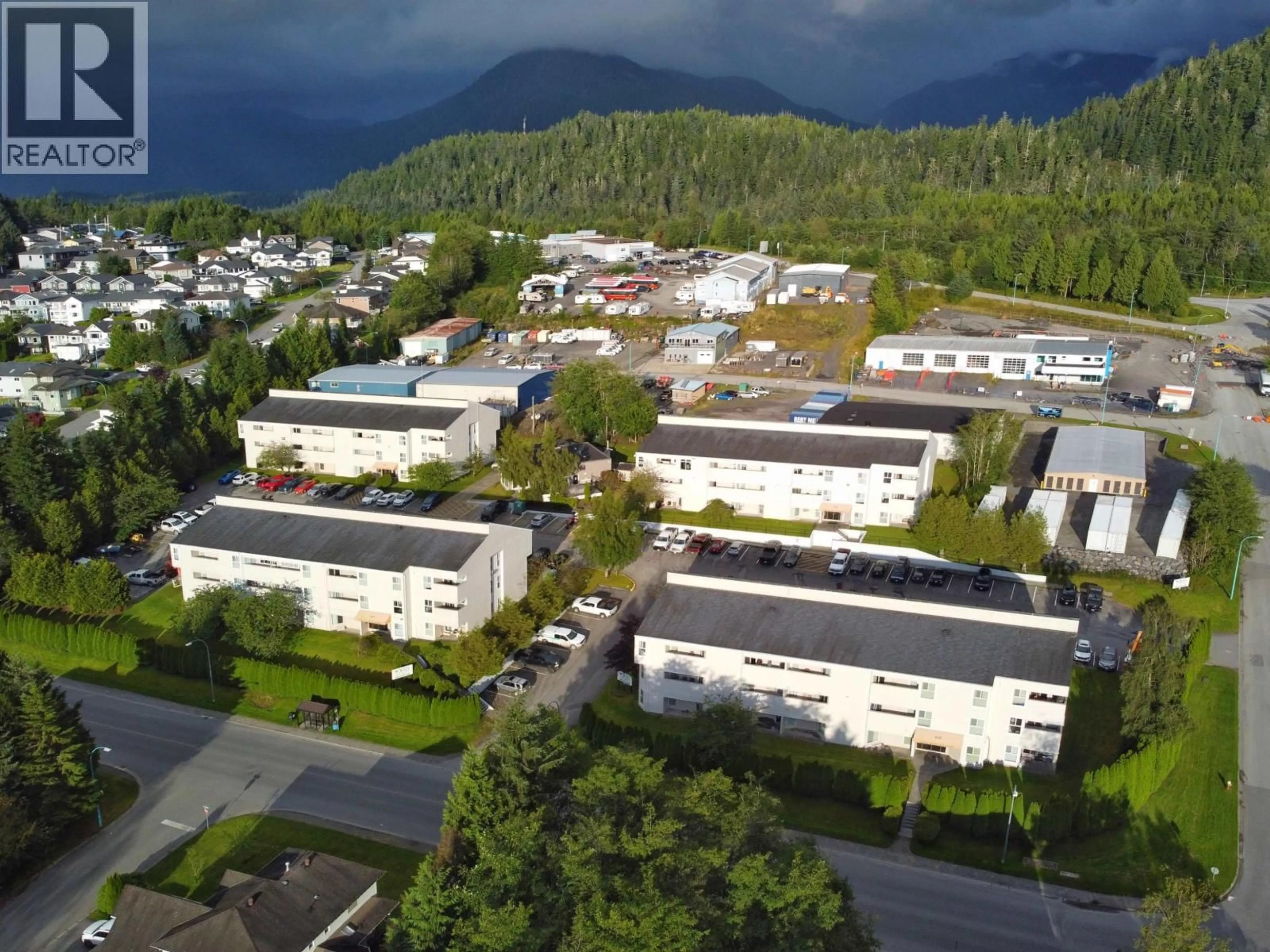 A pic from outside/outdoor area/front of a property/back of a property/a pic from drone, mountain view for 210 - 880 PRINCE RUPERT BOULEVARD, Prince Rupert British Columbia V8J4H5