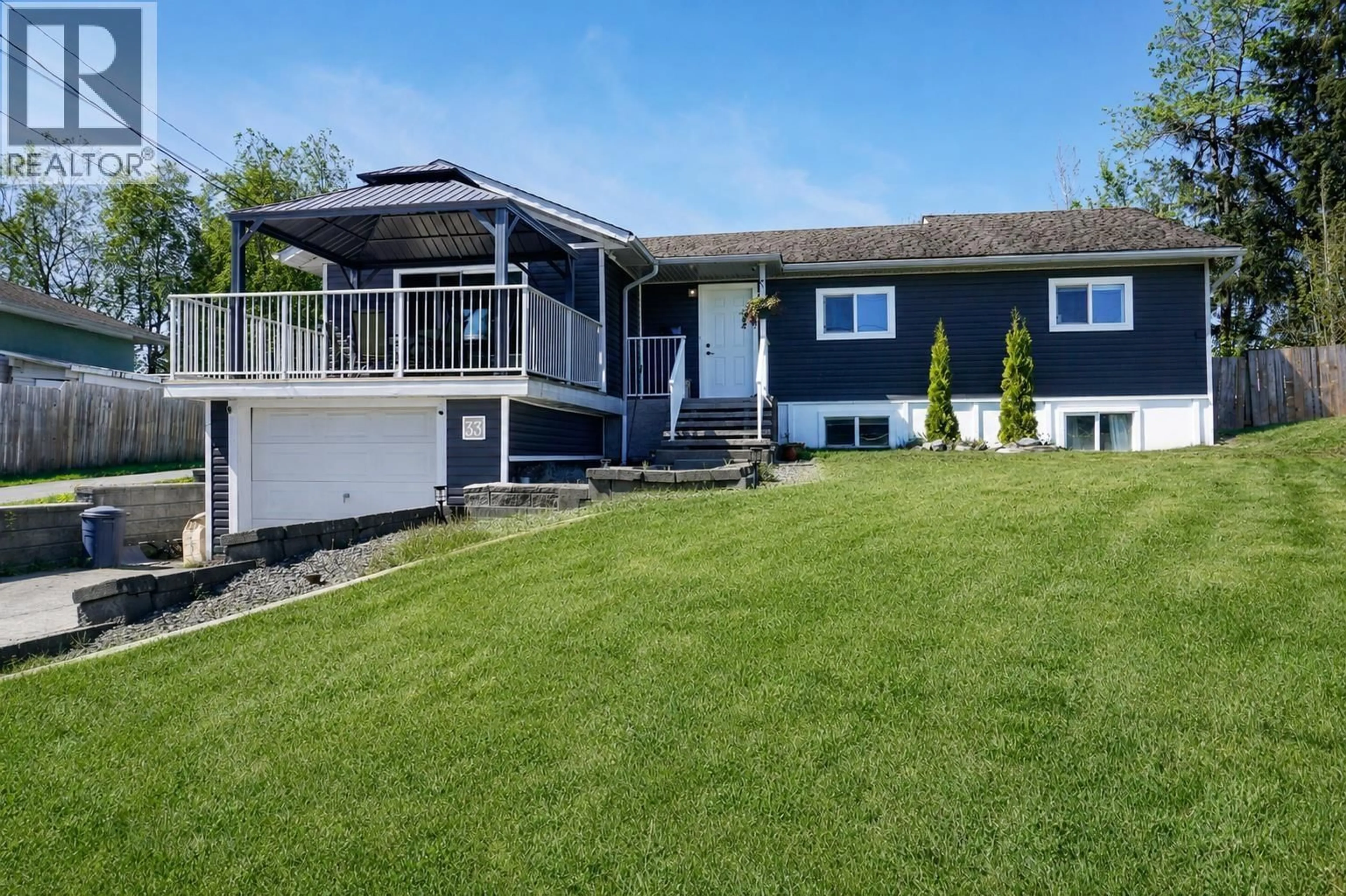 A pic from outside/outdoor area/front of a property/back of a property/a pic from drone, unknown for 33 WOHLER STREET, Kitimat British Columbia V8C1H7