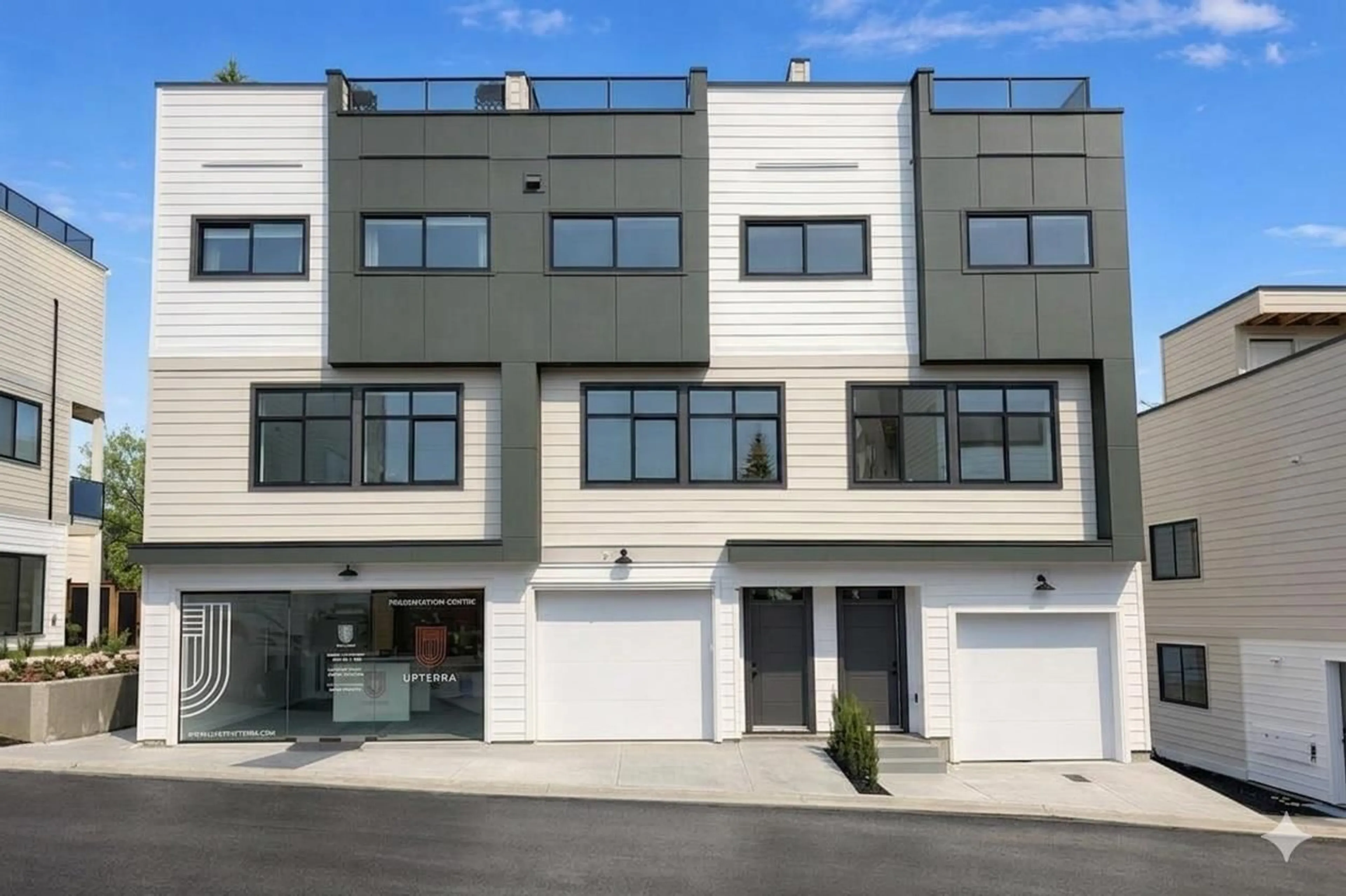 Home with vinyl exterior material, street for 110 - 34588 MARSHALL ROAD, Abbotsford British Columbia V2S3N3