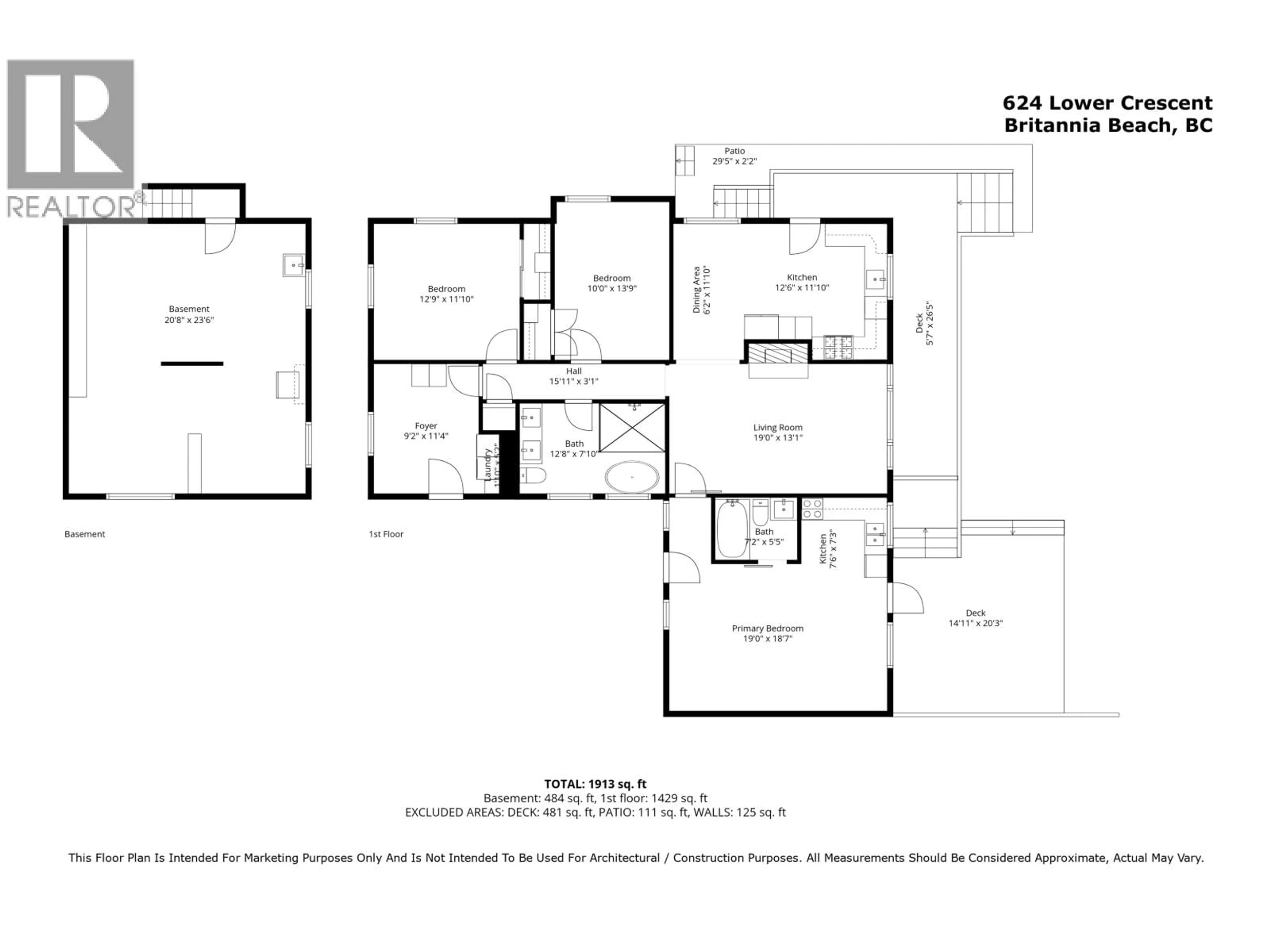 Floor plan for 624 LOWER CRESCENT, Britannia Beach British Columbia V8B1J1
