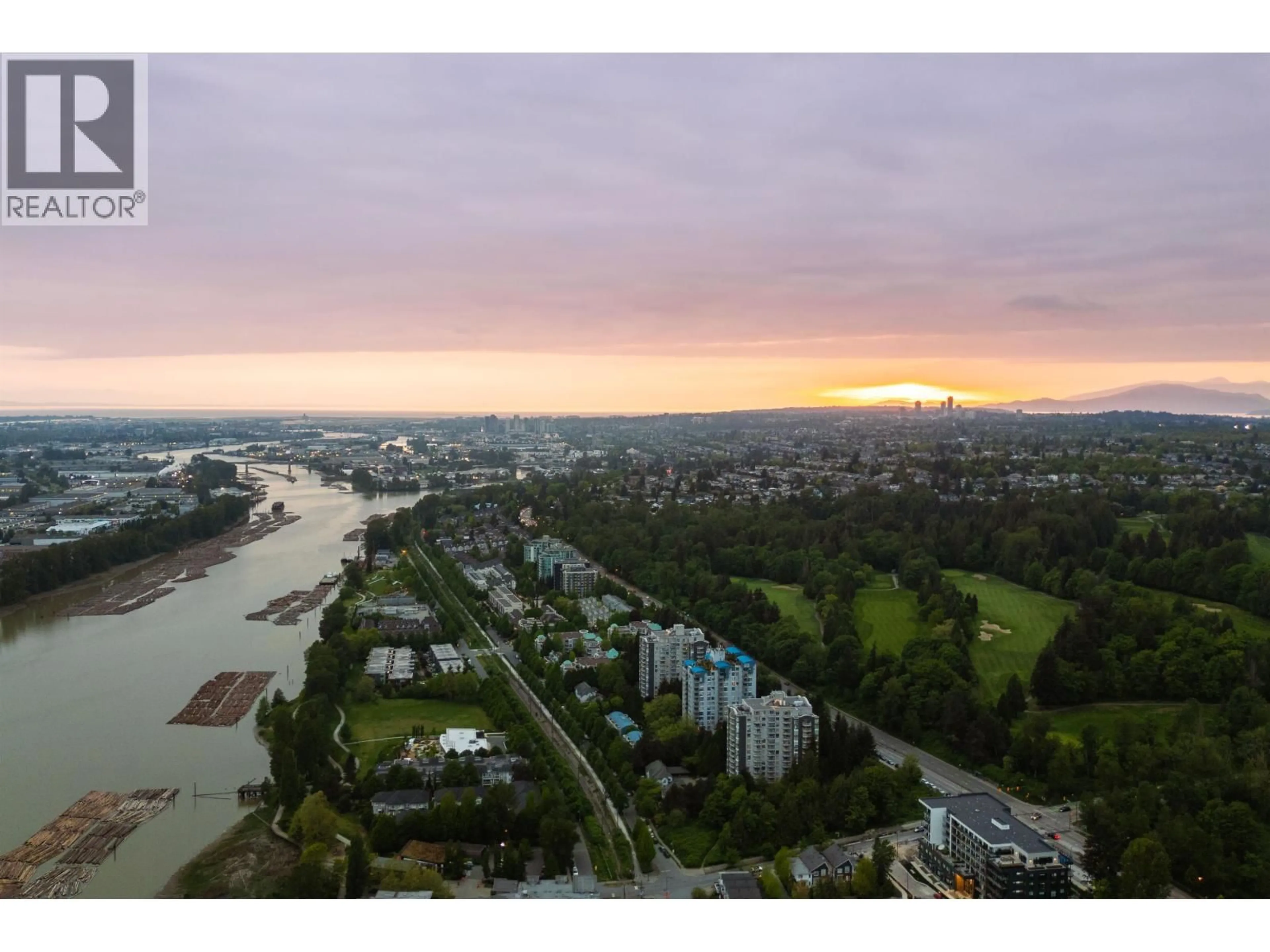 A pic from outside/outdoor area/front of a property/back of a property/a pic from drone, water/lake/river/ocean view for 2505 - 3438 SAWMILL CRESCENT, Vancouver British Columbia V5S0E3
