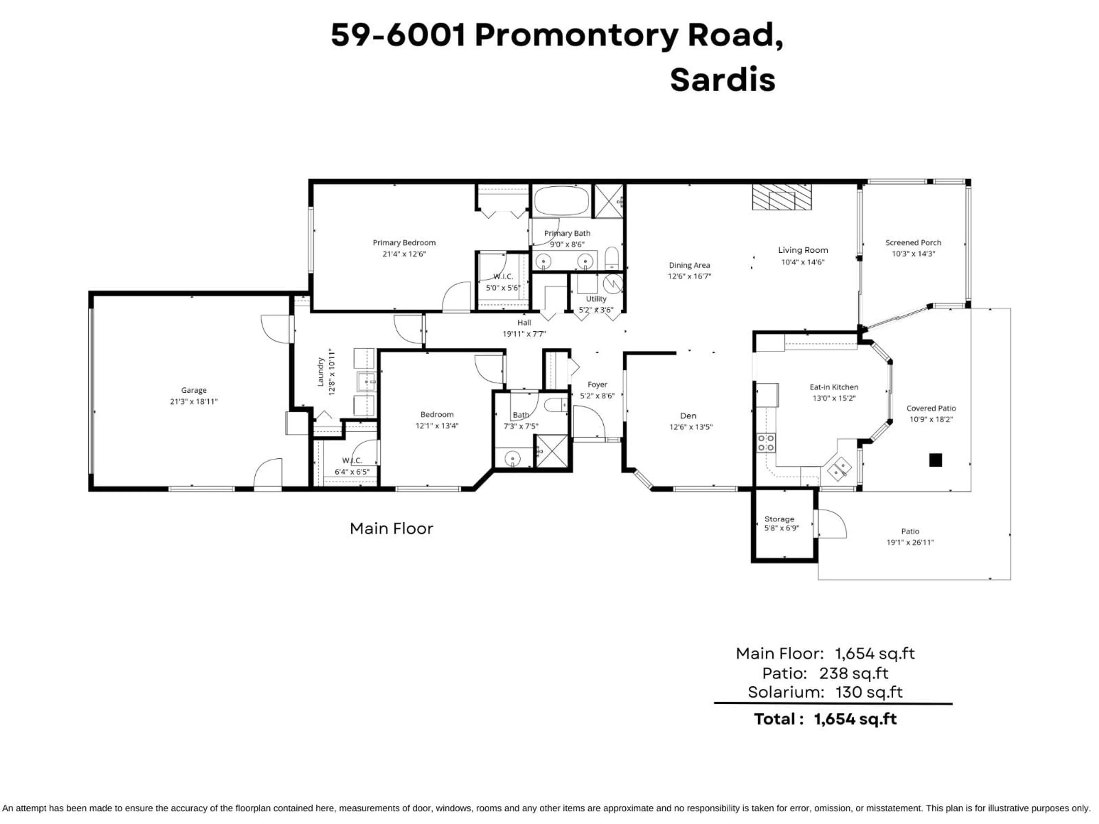 Floor plan for 59 - 6001 PROMONTORY ROAD, Chilliwack British Columbia V2R3E3