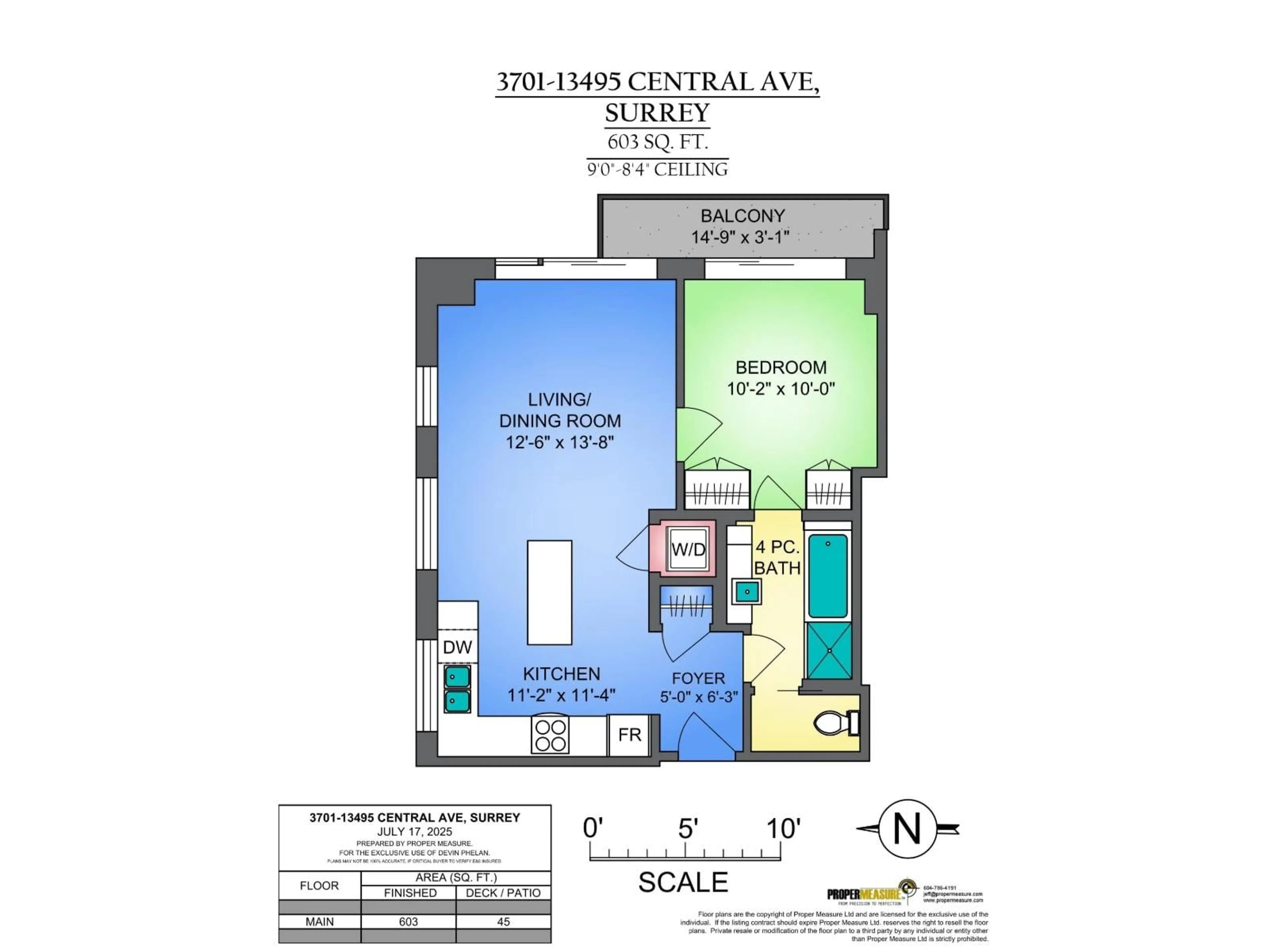 Floor plan for 3701 - 13495 CENTRAL AVENUE, Surrey British Columbia V3T0K2