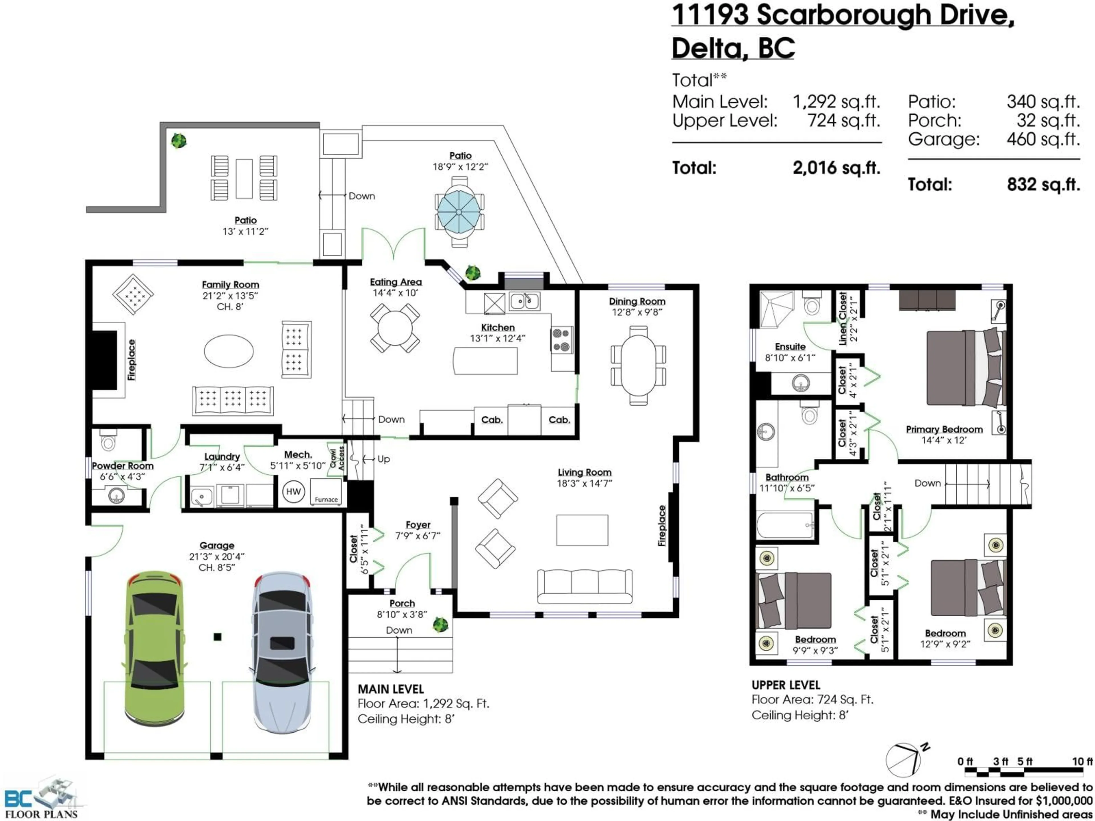 Floor plan for 11193 SCARBOROUGH DRIVE, Delta British Columbia V4C7S1