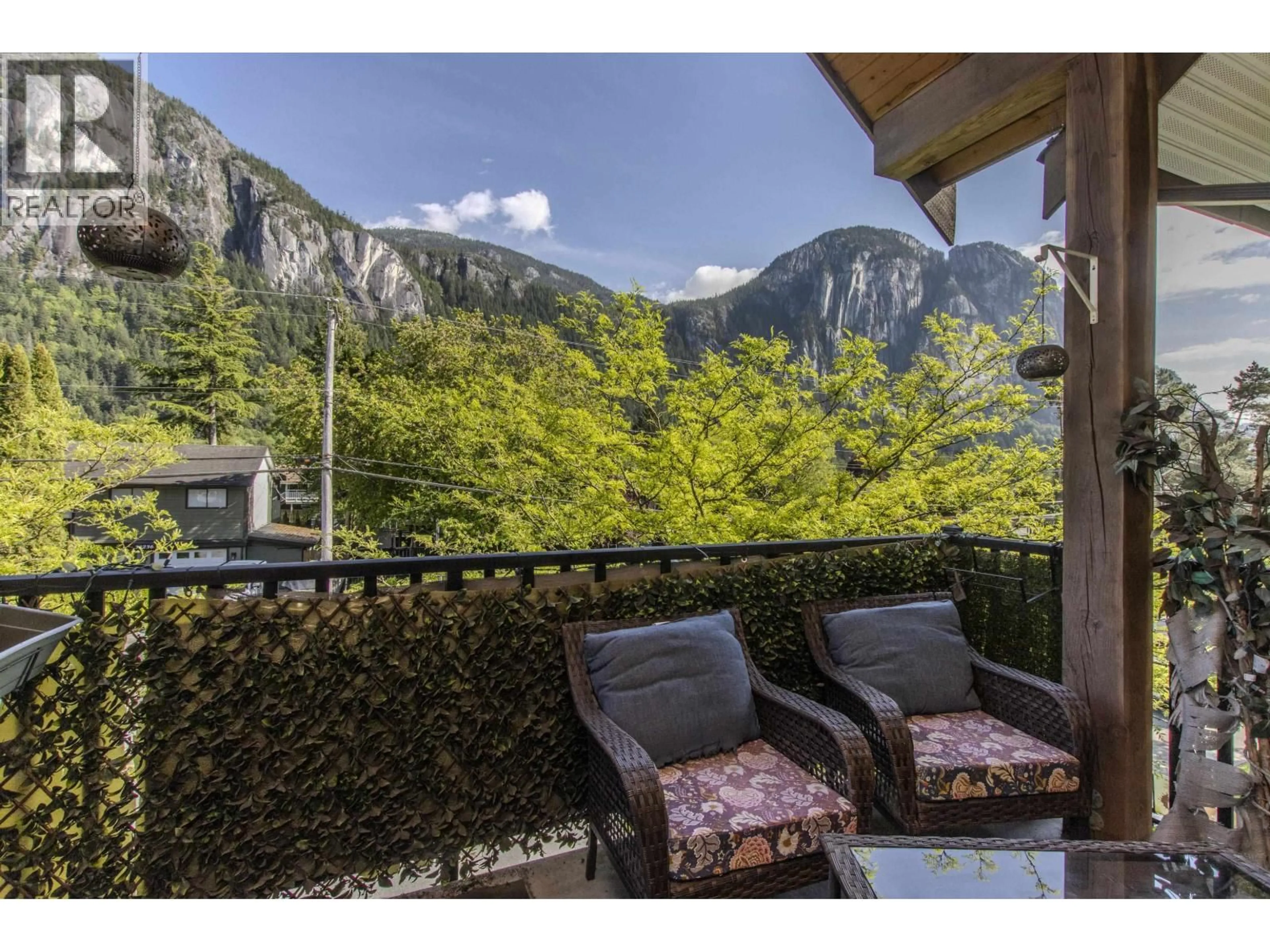 Balcony in the apartment, mountain view for 208 - 1909 MAPLE DRIVE, Squamish British Columbia V8B0T1