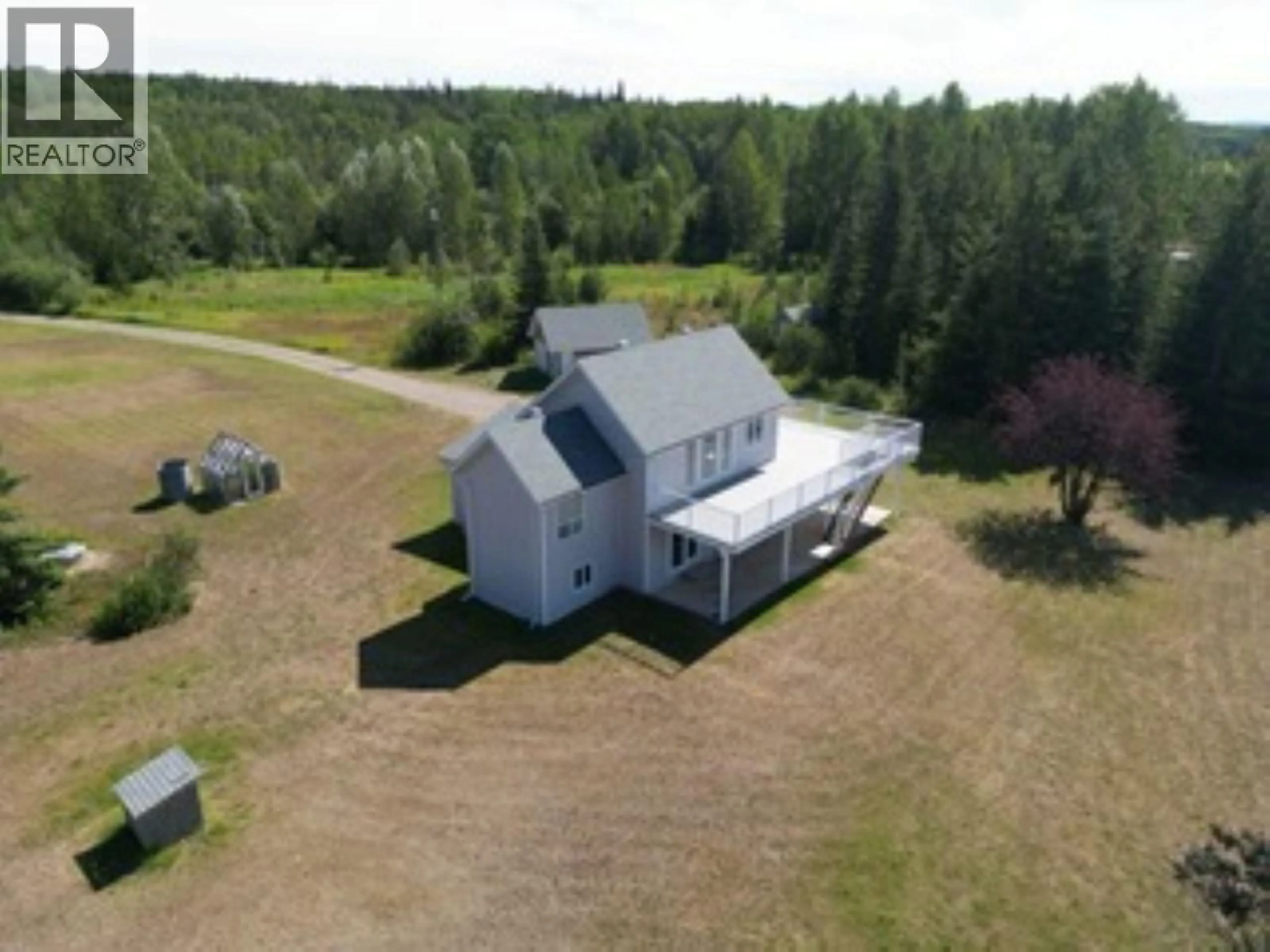 A pic from outside/outdoor area/front of a property/back of a property/a pic from drone, building for 5363 HORN ROAD, Vanderhoof British Columbia V0J1N0