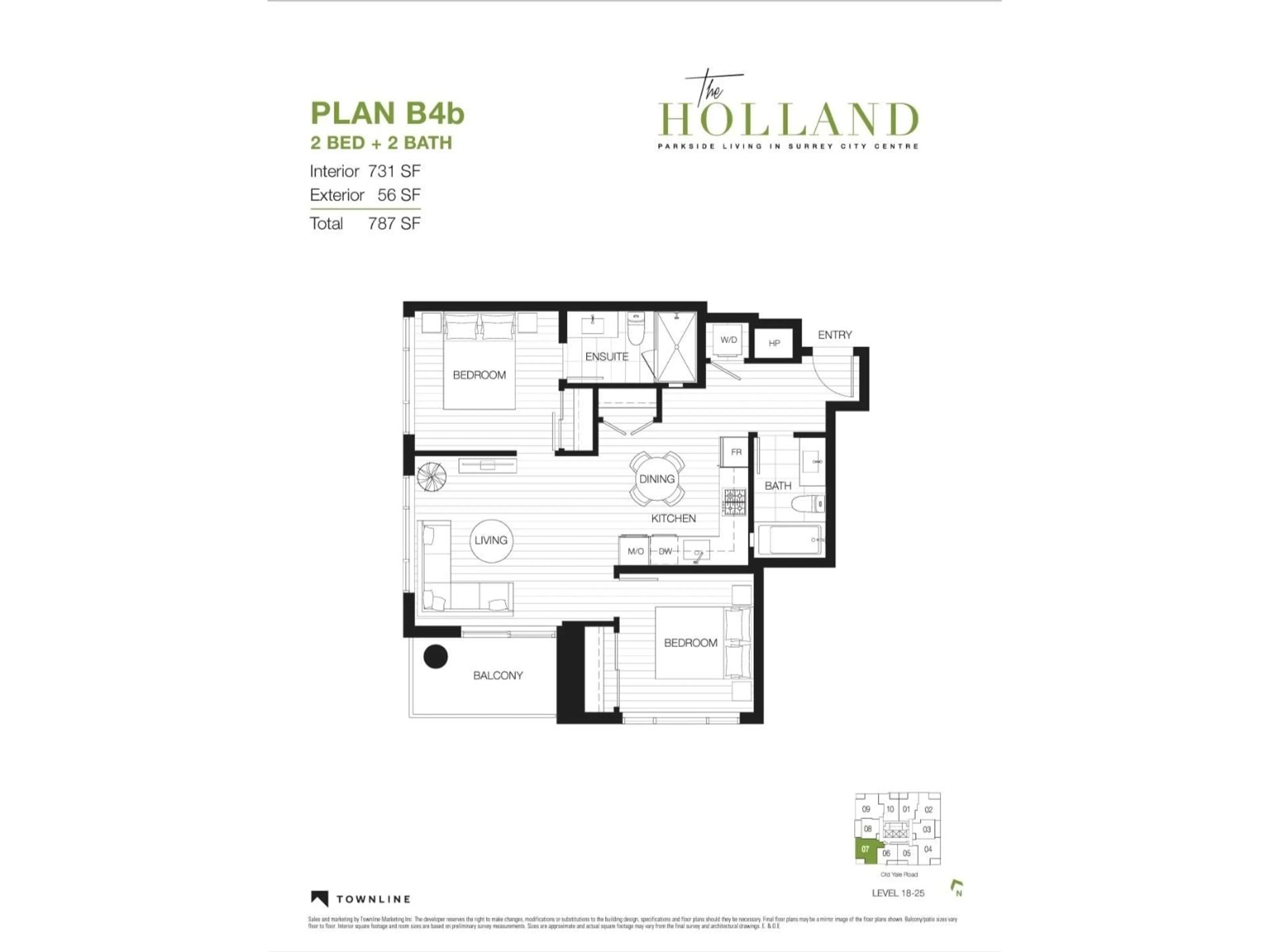 Floor plan for 2207 - 13359 OLD YALE ROAD, Surrey British Columbia V3T0S4