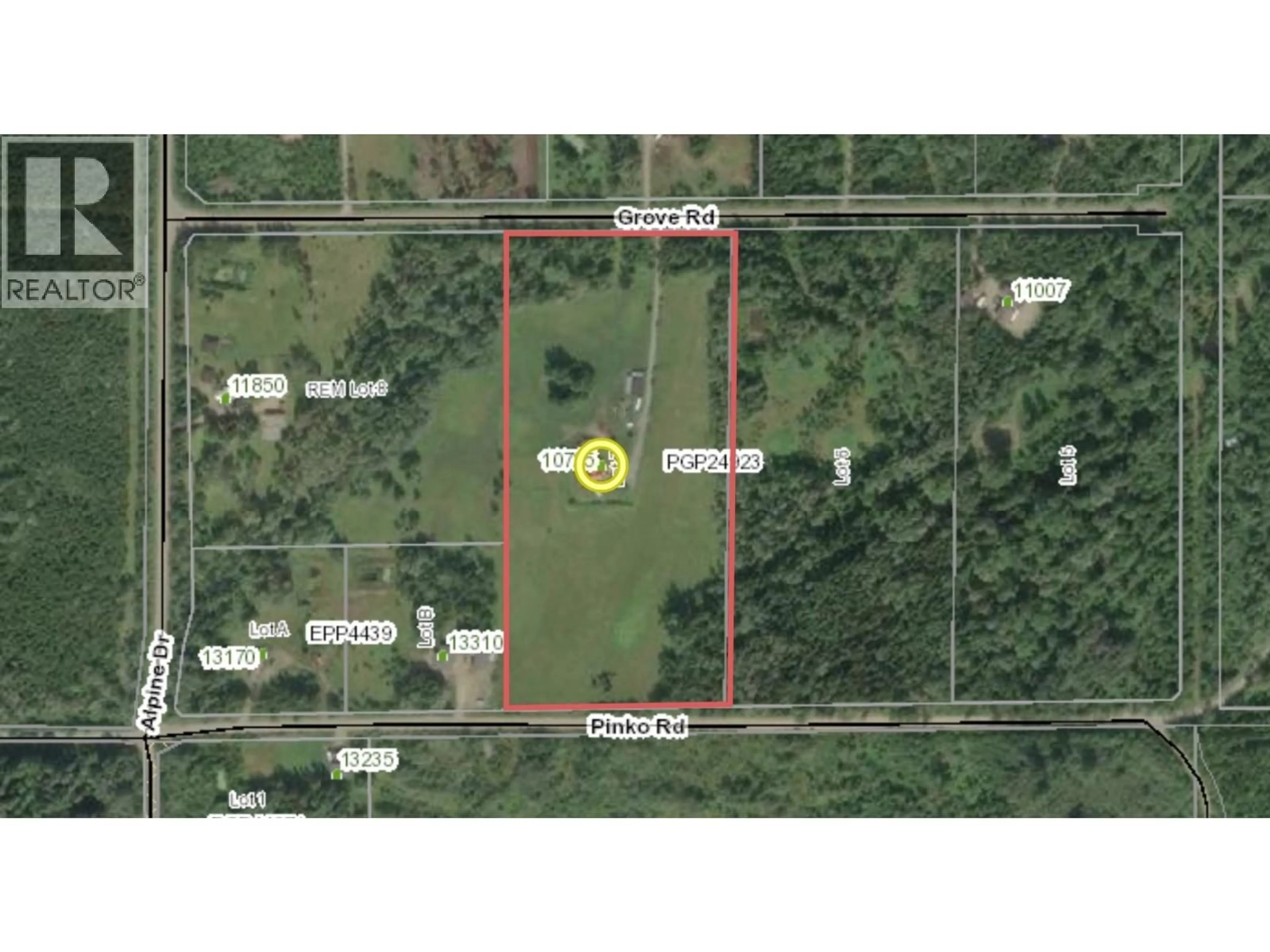 A pic from outside/outdoor area/front of a property/back of a property/a pic from drone, building for 10725 GROVE ROAD, Prince George British Columbia V2N5V8