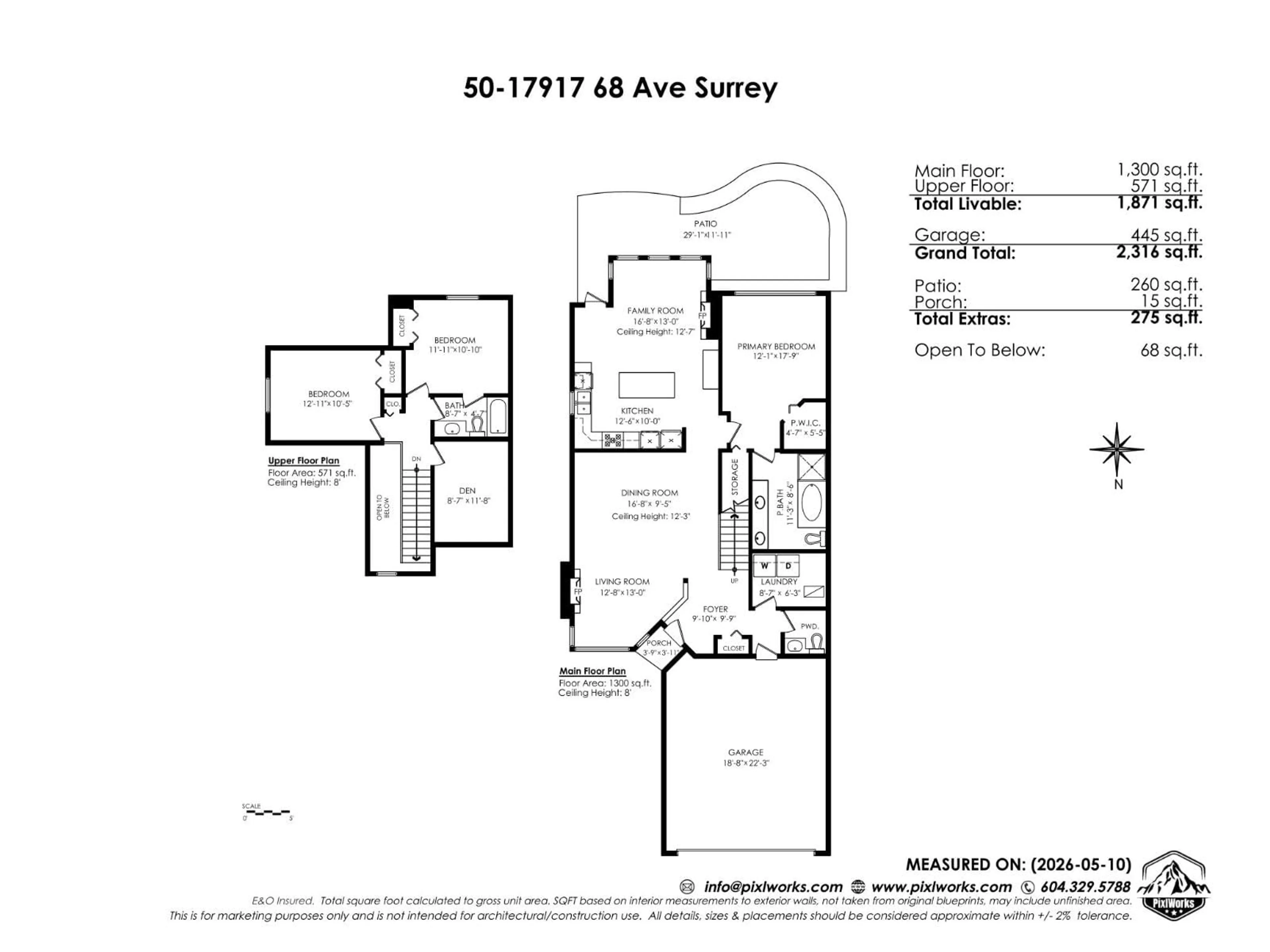 Floor plan for 50 - 17917 68 AVENUE, Surrey British Columbia V3S9C8