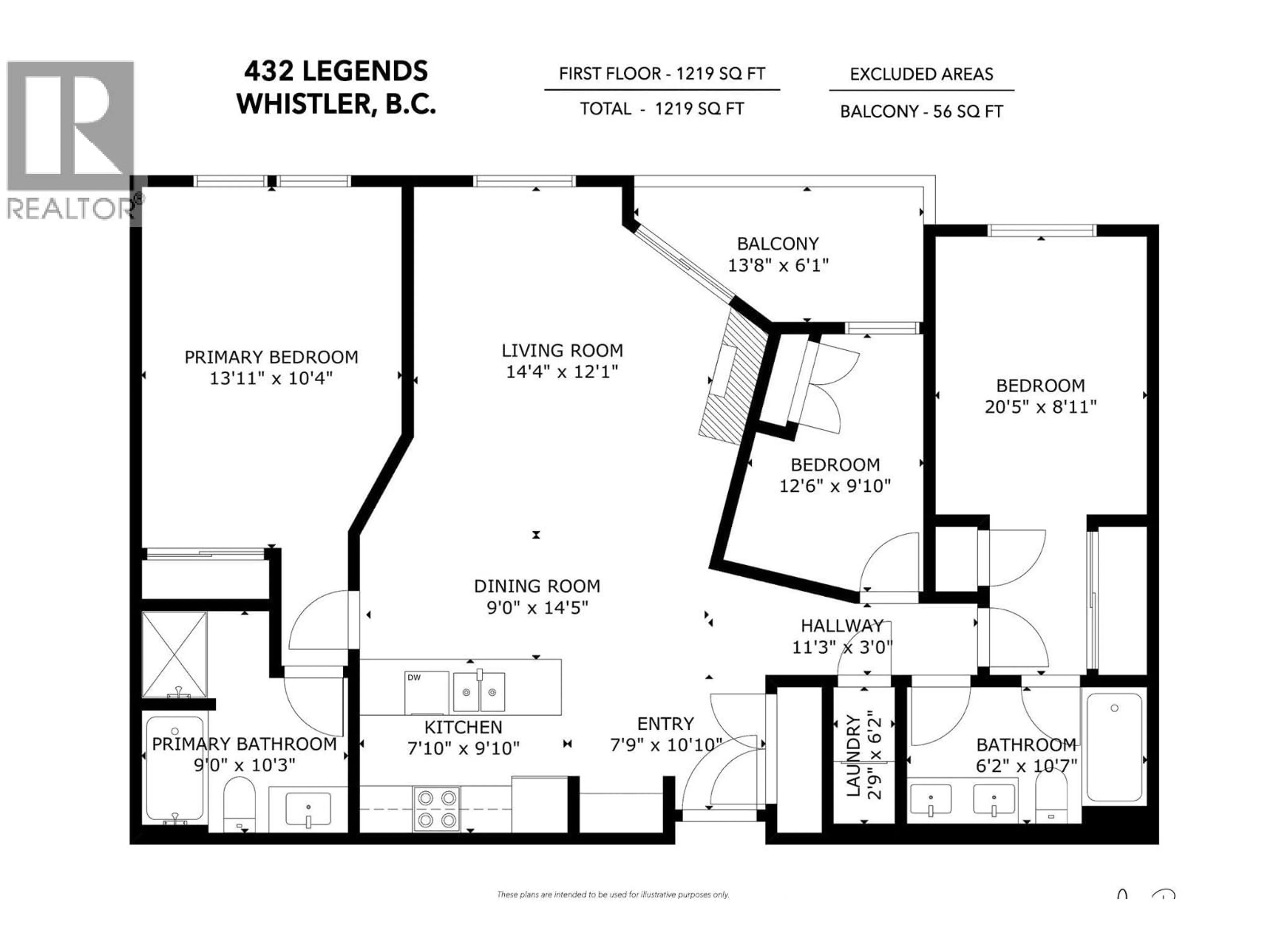 Floor plan for 432C - 2036 LONDON LANE, Whistler British Columbia V8E0N7