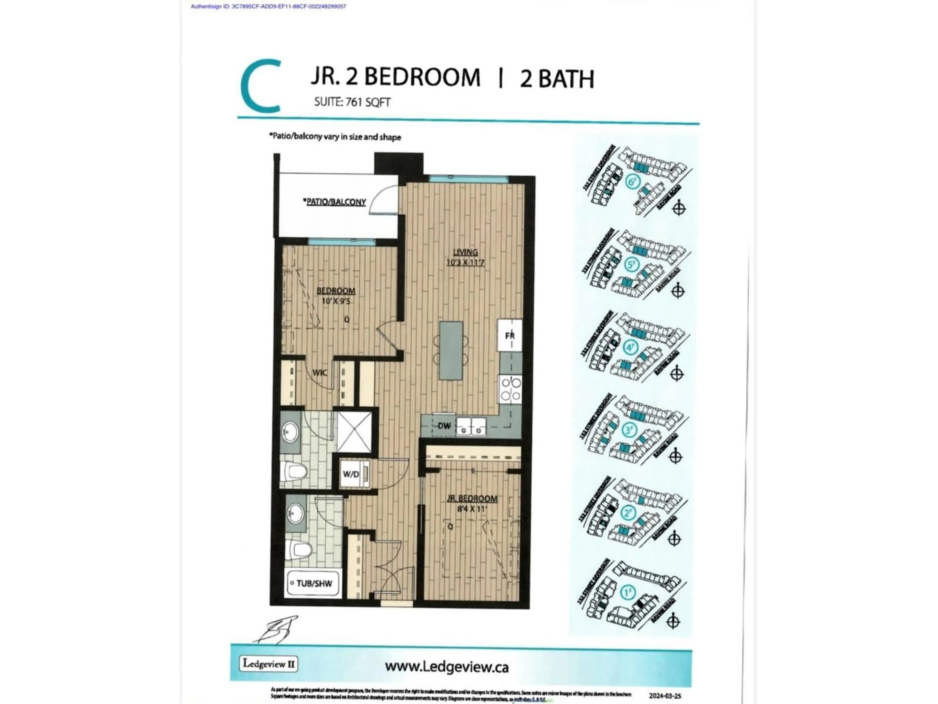 Floor plan for 608 - 11063 RAVINE ROAD, Surrey British Columbia V0V0V0