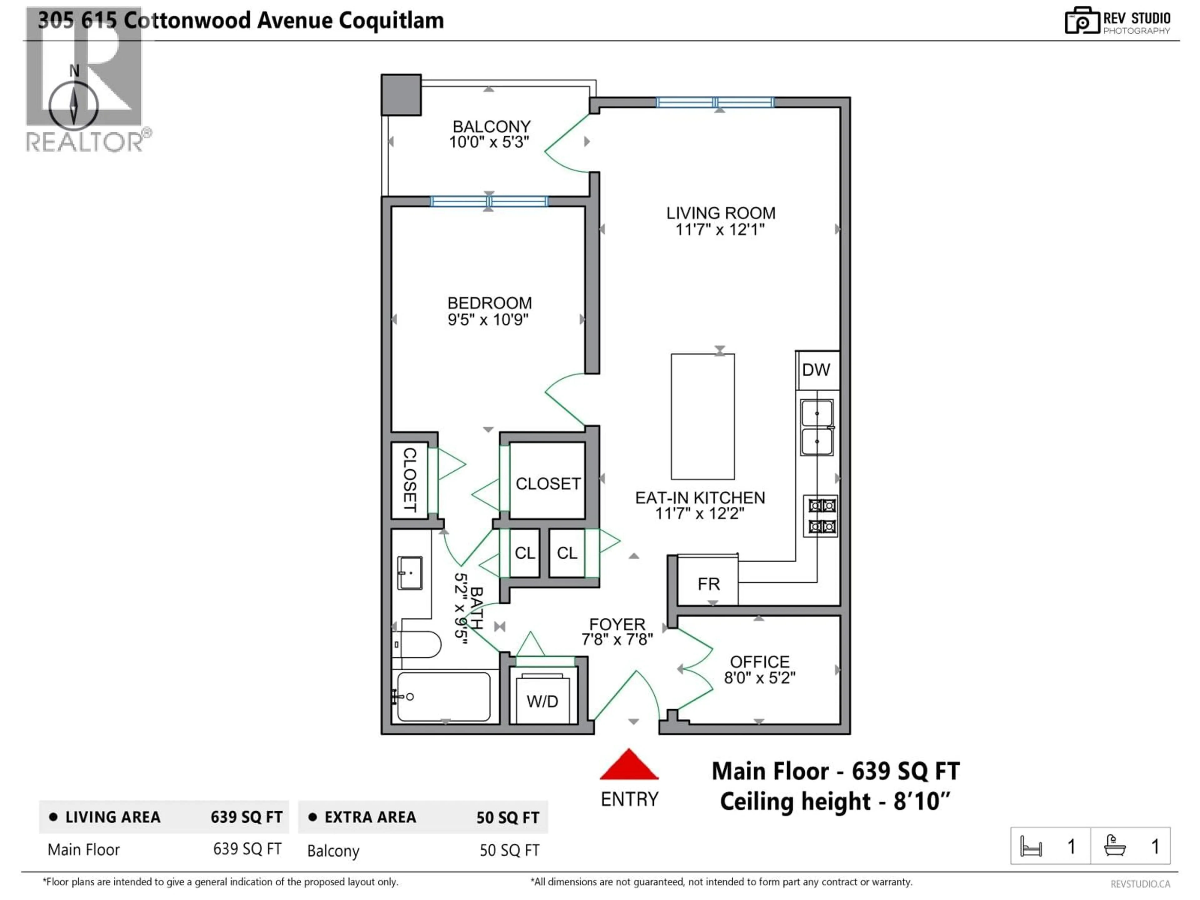Floor plan for 305 - 615 COTTONWOOD AVENUE, Coquitlam British Columbia V3J0N4