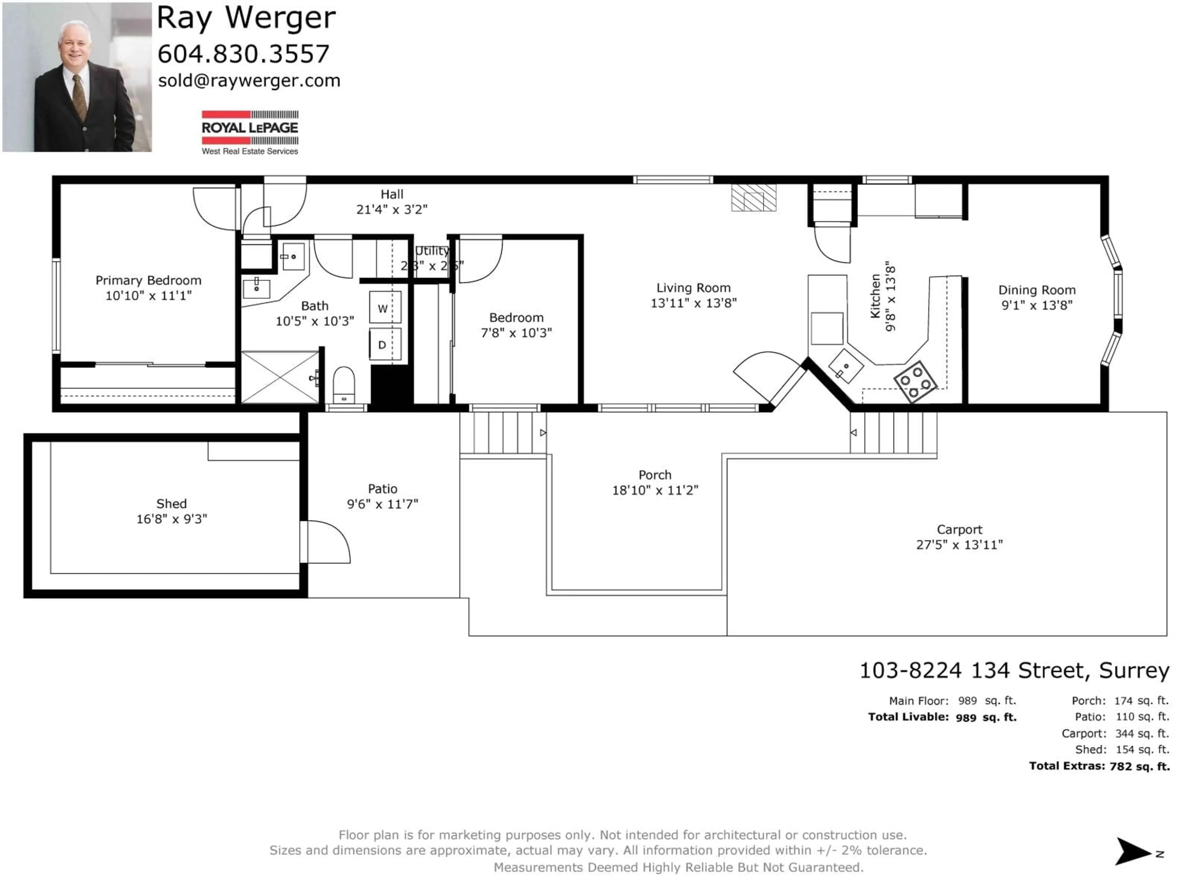 Floor plan for 103 - 8224 134 STREET, Surrey British Columbia V3W4V1