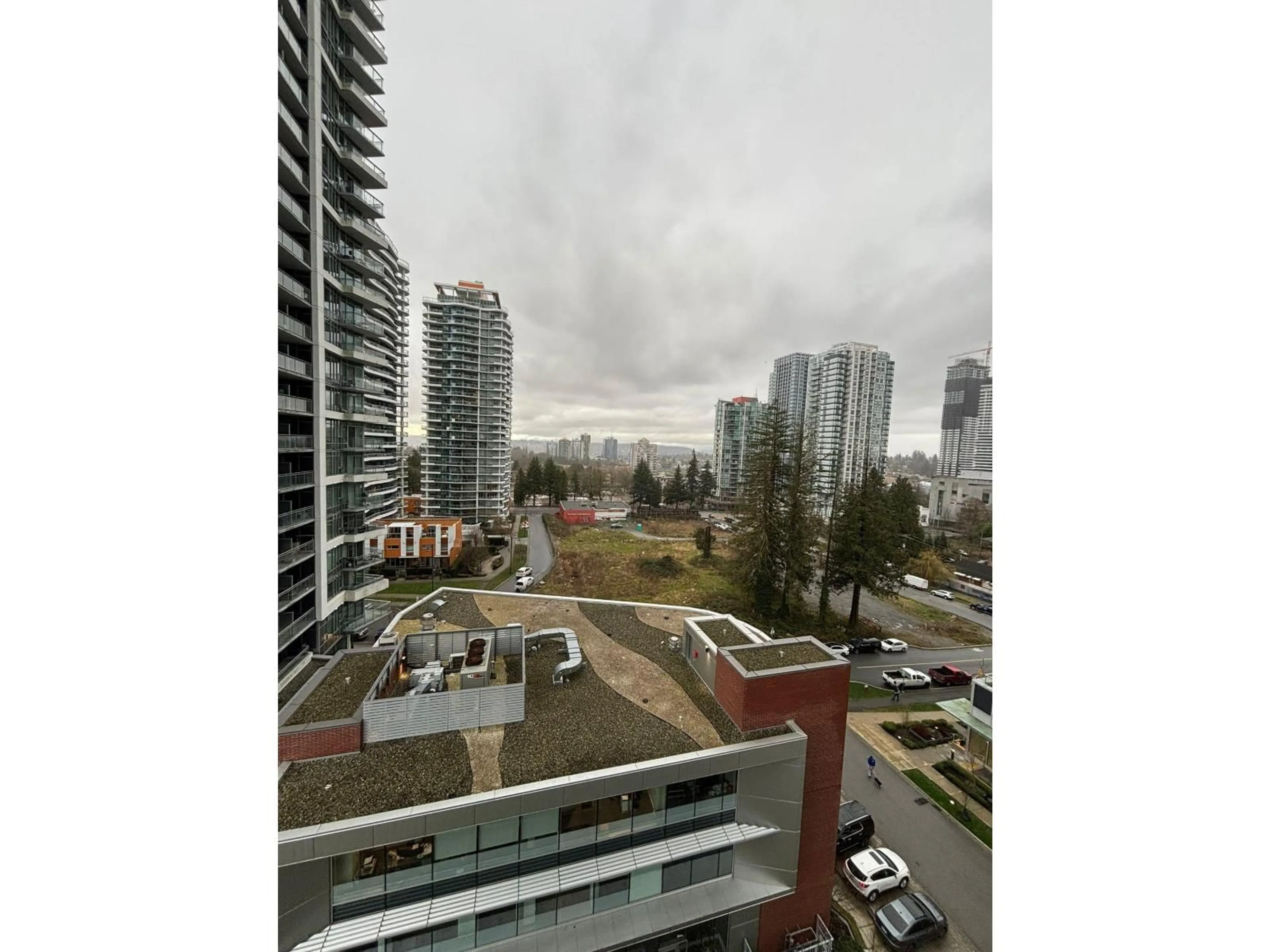 A pic from outside/outdoor area/front of a property/back of a property/a pic from drone, city buildings view from balcony for 1103 - 13325 102A AVENUE, Surrey British Columbia V3T0J5