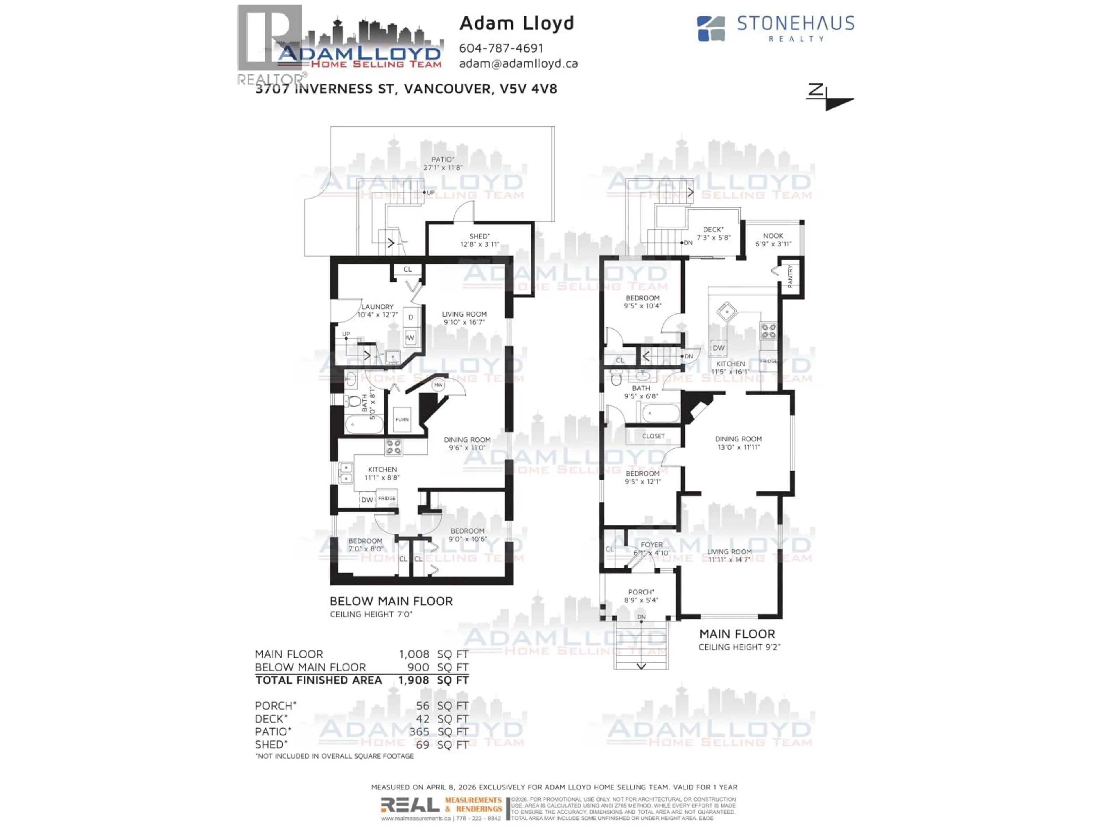 Floor plan for 3707 INVERNESS STREET, Vancouver British Columbia V5V4V8