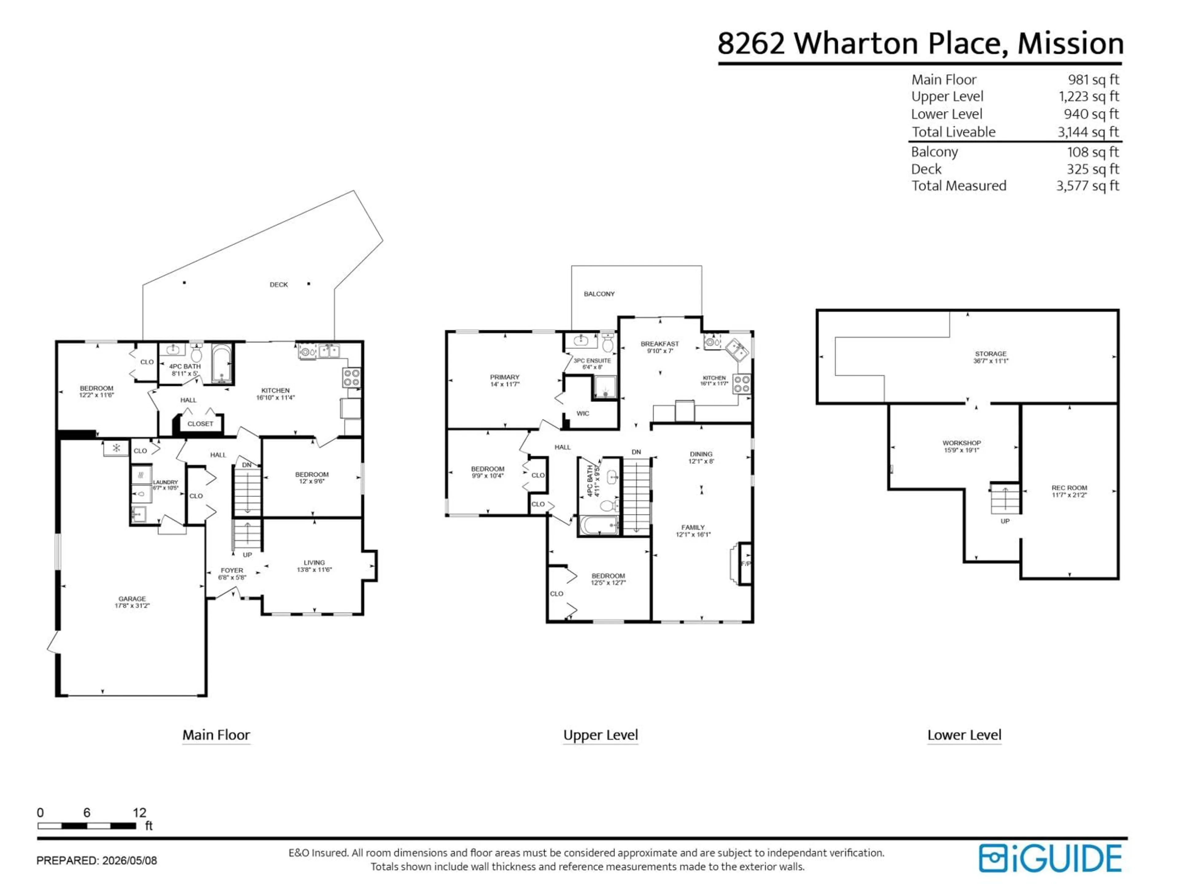 Floor plan for 8262 WHARTON PLACE, Mission British Columbia V2V7A4