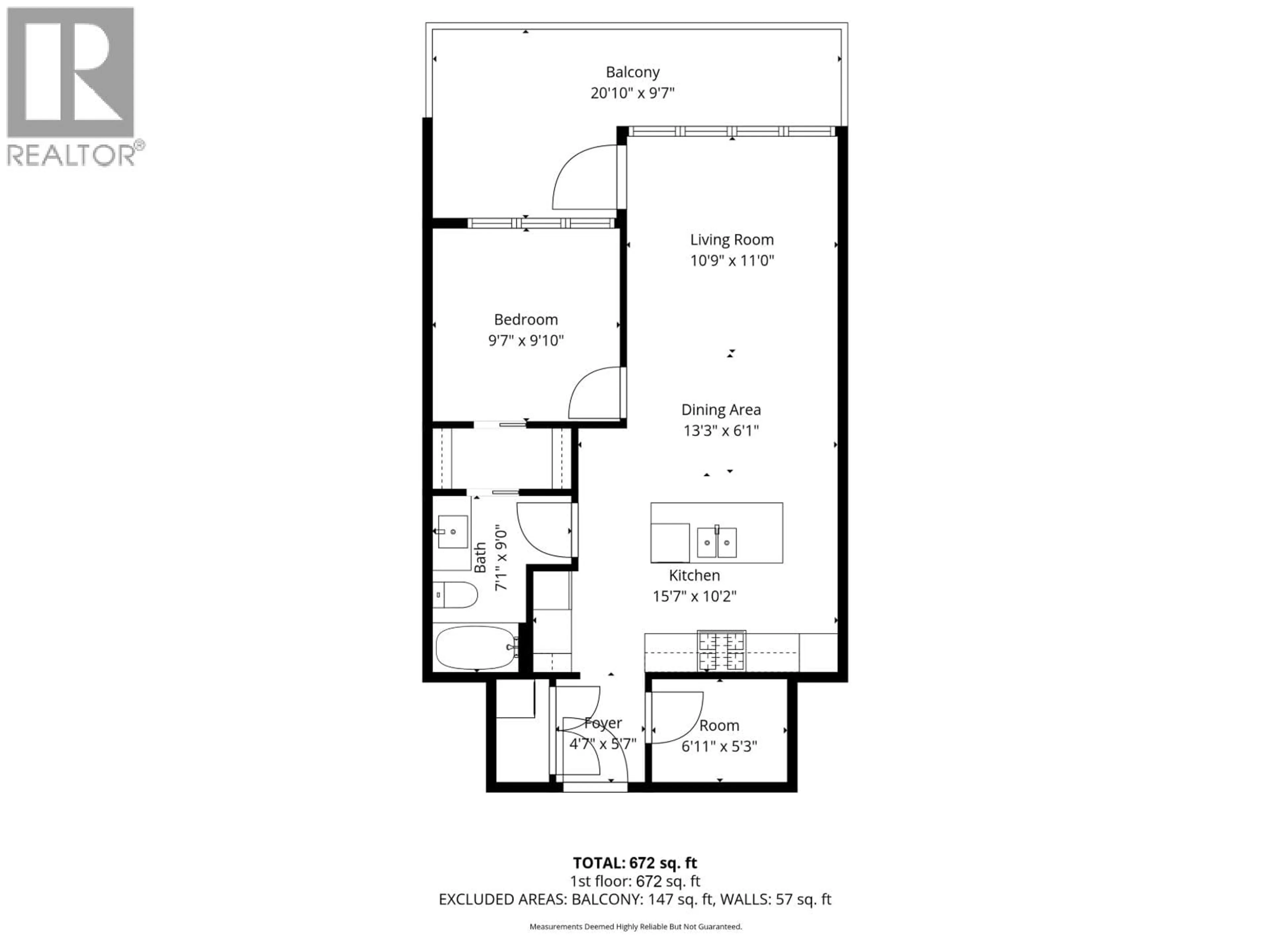 Floor plan for 107 - 458 63RD AVENUE, Vancouver British Columbia V5X2J4