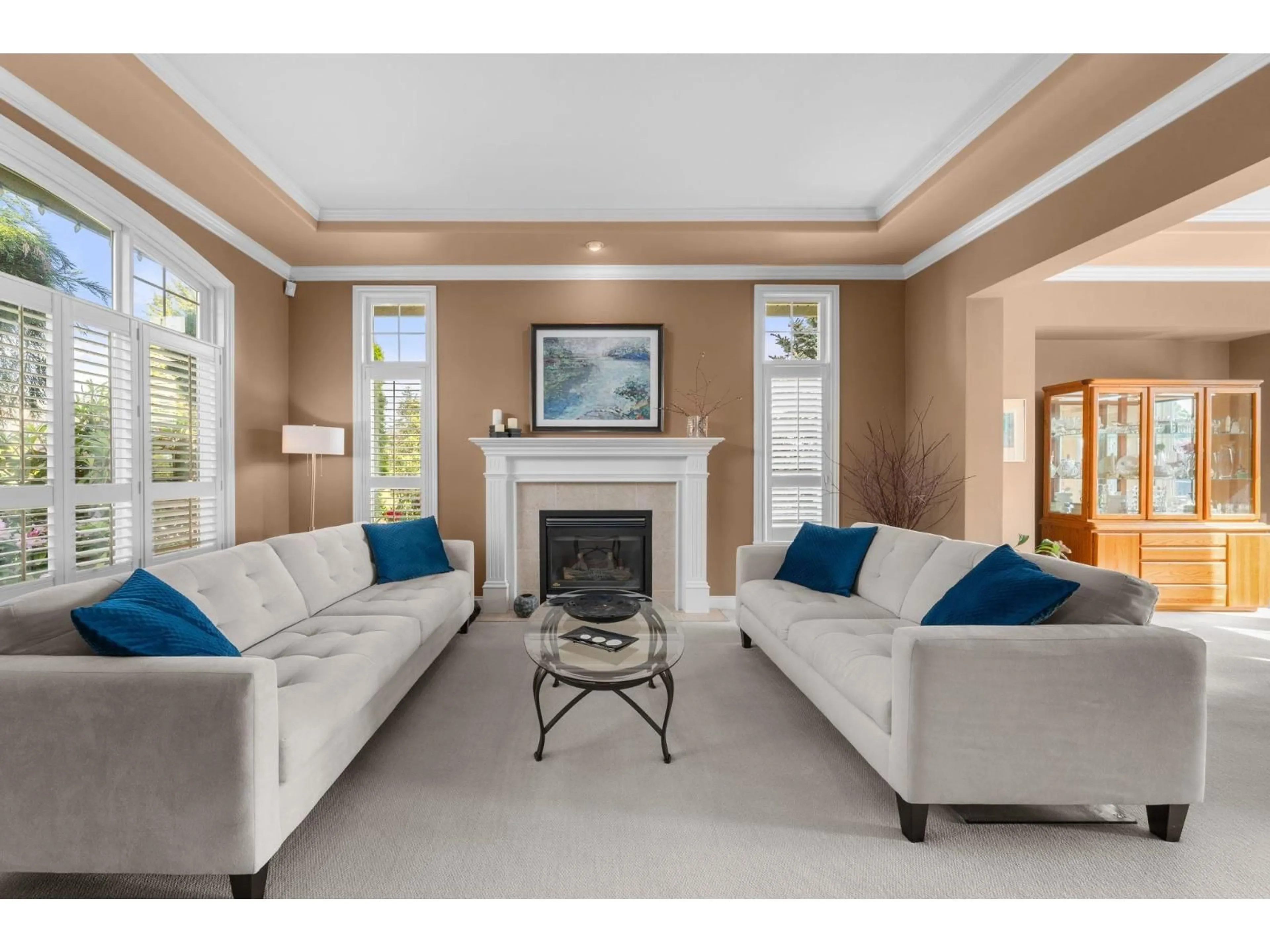 Living room with furniture, ceramic/tile floor for 8742 166 STREET, Surrey British Columbia V4N5B2