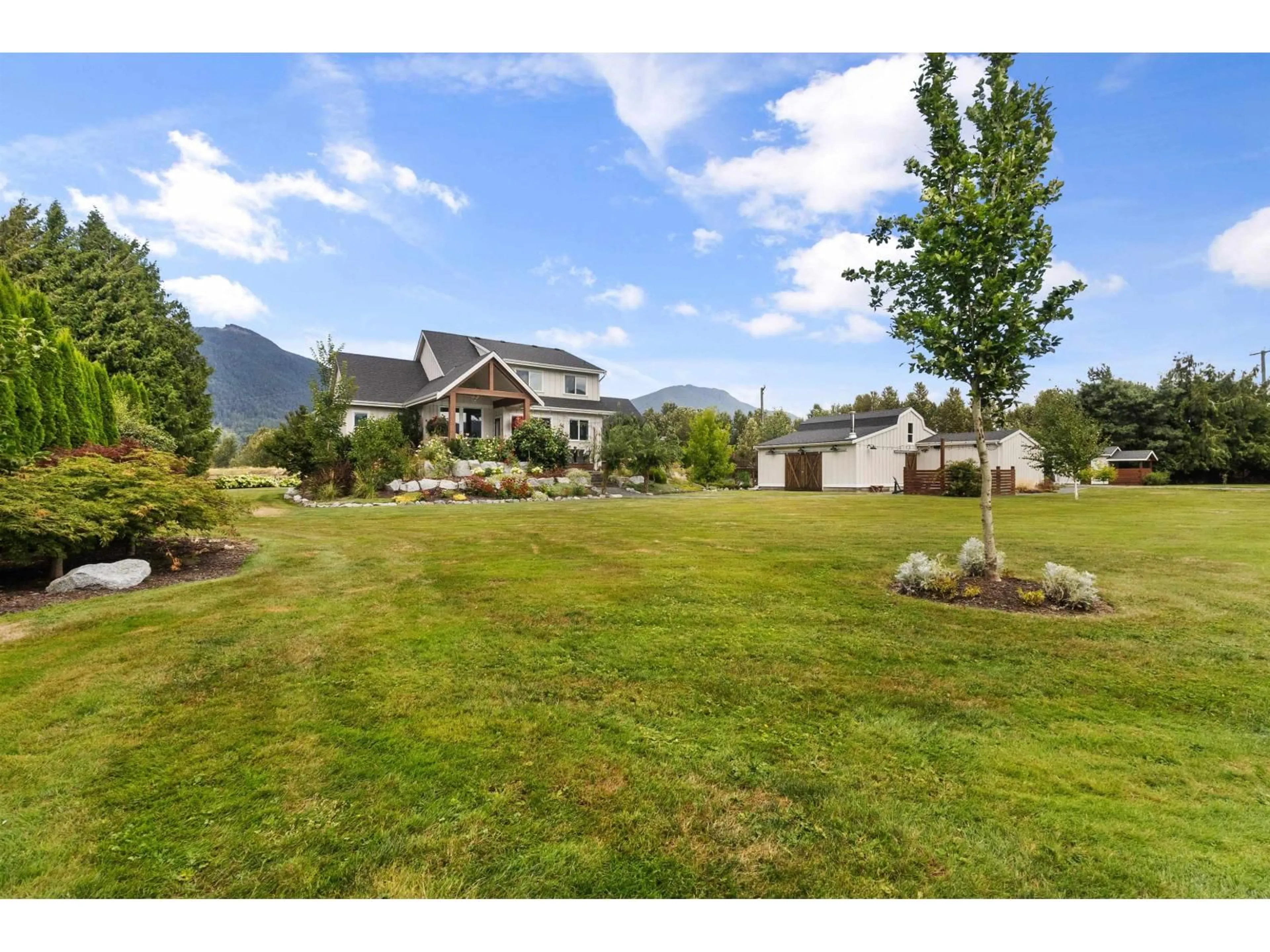 A pic from outside/outdoor area/front of a property/back of a property/a pic from drone, mountain view for 37225 MCKAMIE ROAD, Mission British Columbia V2V0N2