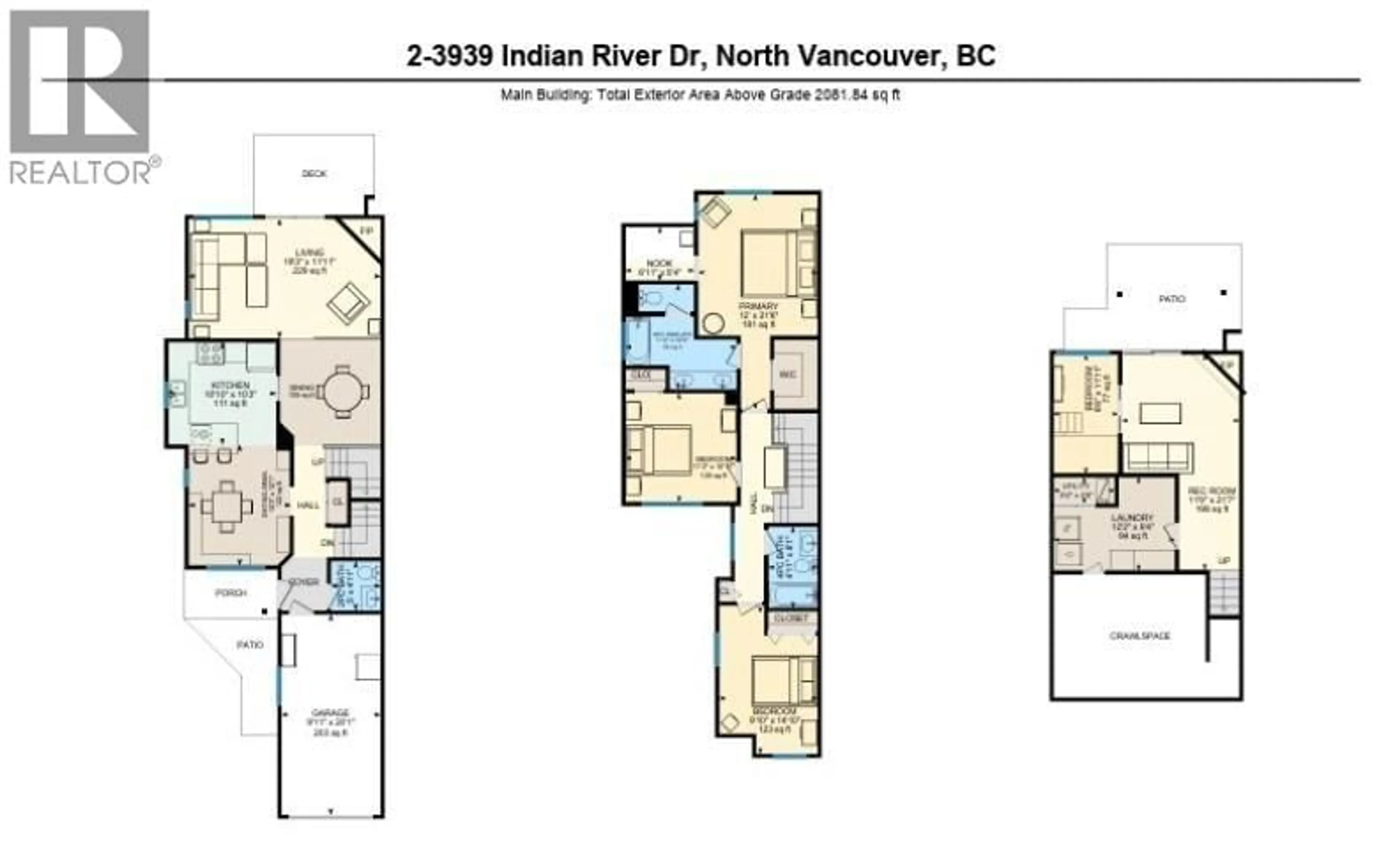 Floor plan for 2 - 3939 INDIAN RIVER DRIVE, North Vancouver British Columbia V7G2P5