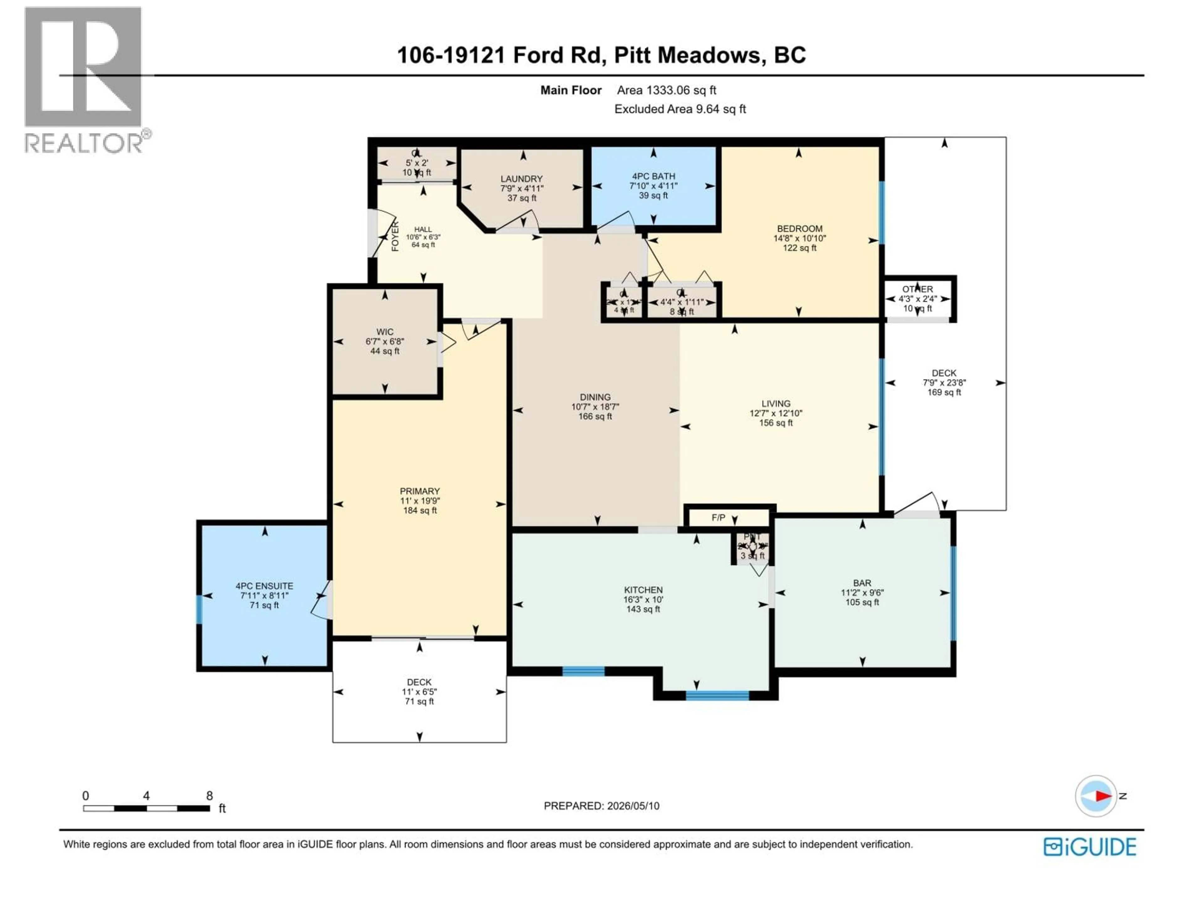 Floor plan for 106 - 19121 FORD ROAD, Pitt Meadows British Columbia V3Y2N2