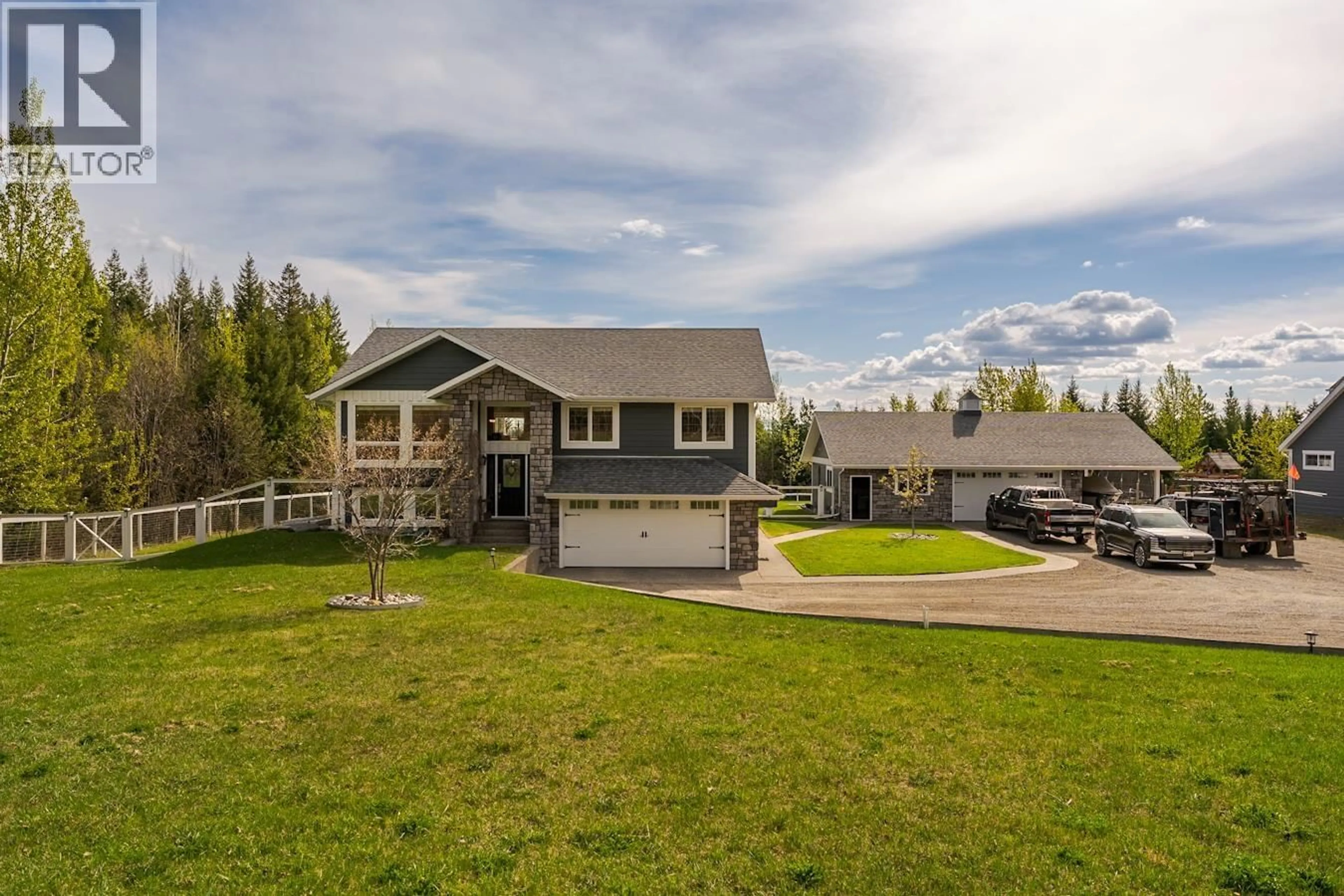 A pic from outside/outdoor area/front of a property/back of a property/a pic from drone, mountain view for 5250 CRANBROOK HILL ROAD, Prince George British Columbia V2M7C4