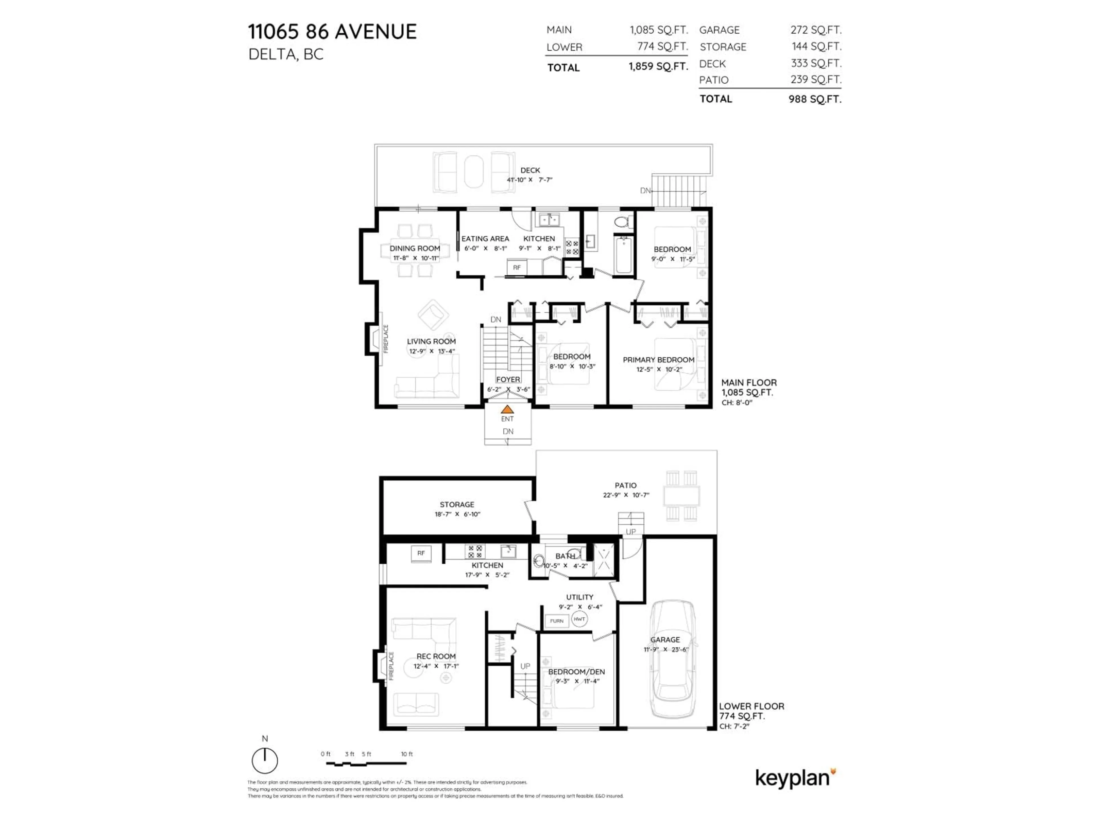 Floor plan for 11065 86 AVENUE, Delta British Columbia V4C2W4