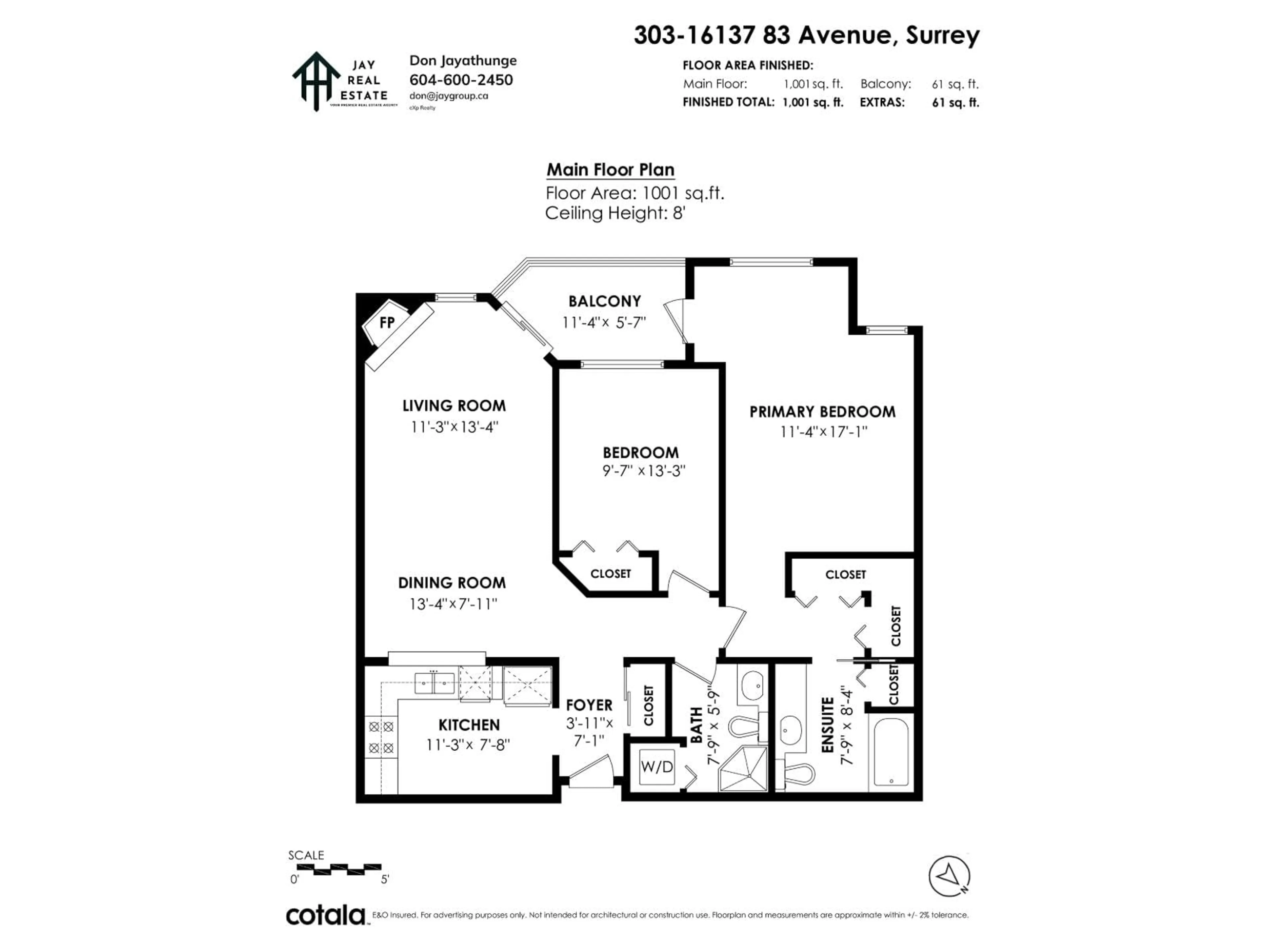 Floor plan for 303 - 16137 83 AVENUE, Surrey British Columbia V4N0N1
