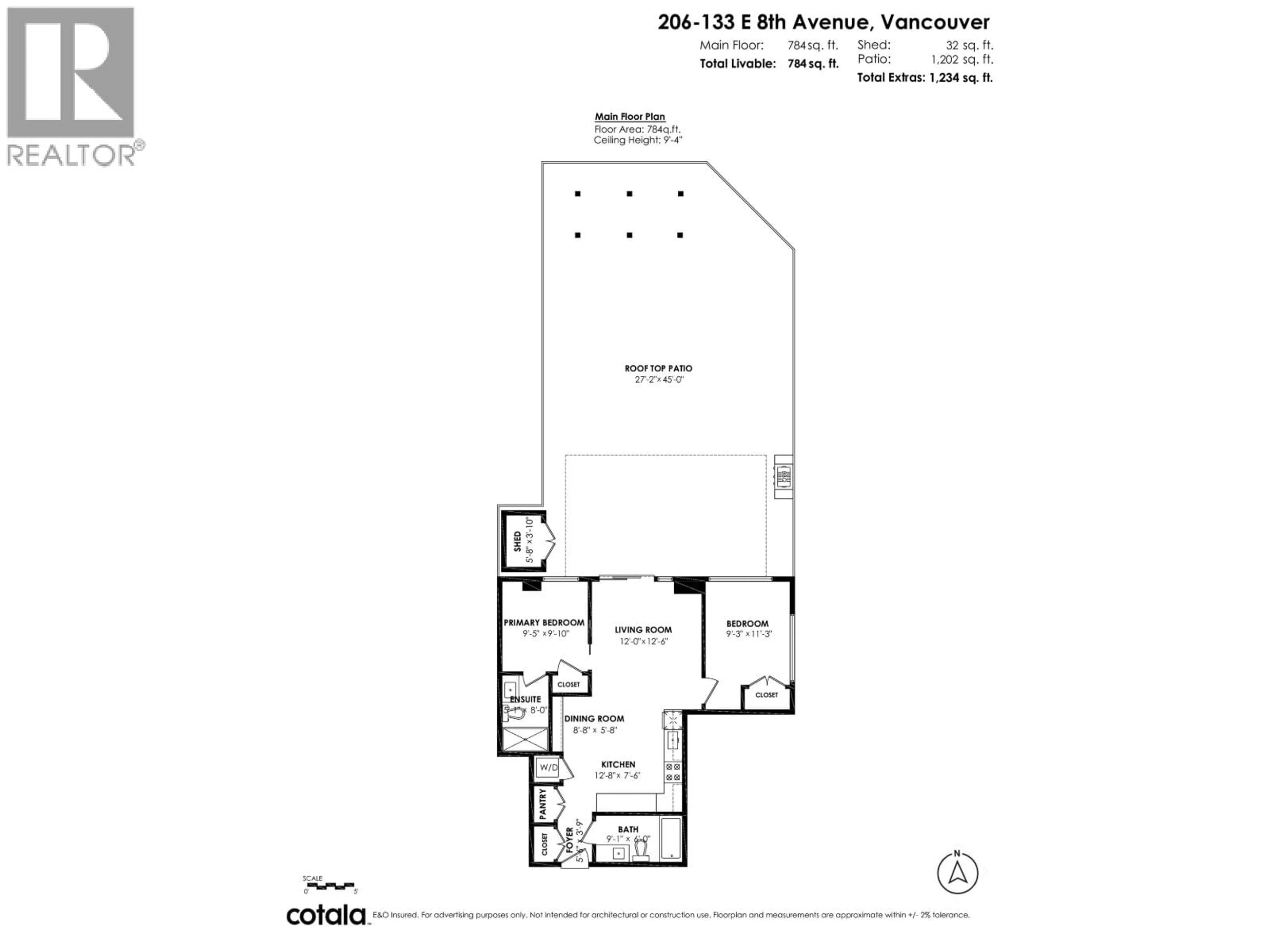 Floor plan for 206 - 133 8TH AVENUE, Vancouver British Columbia V5T1R8