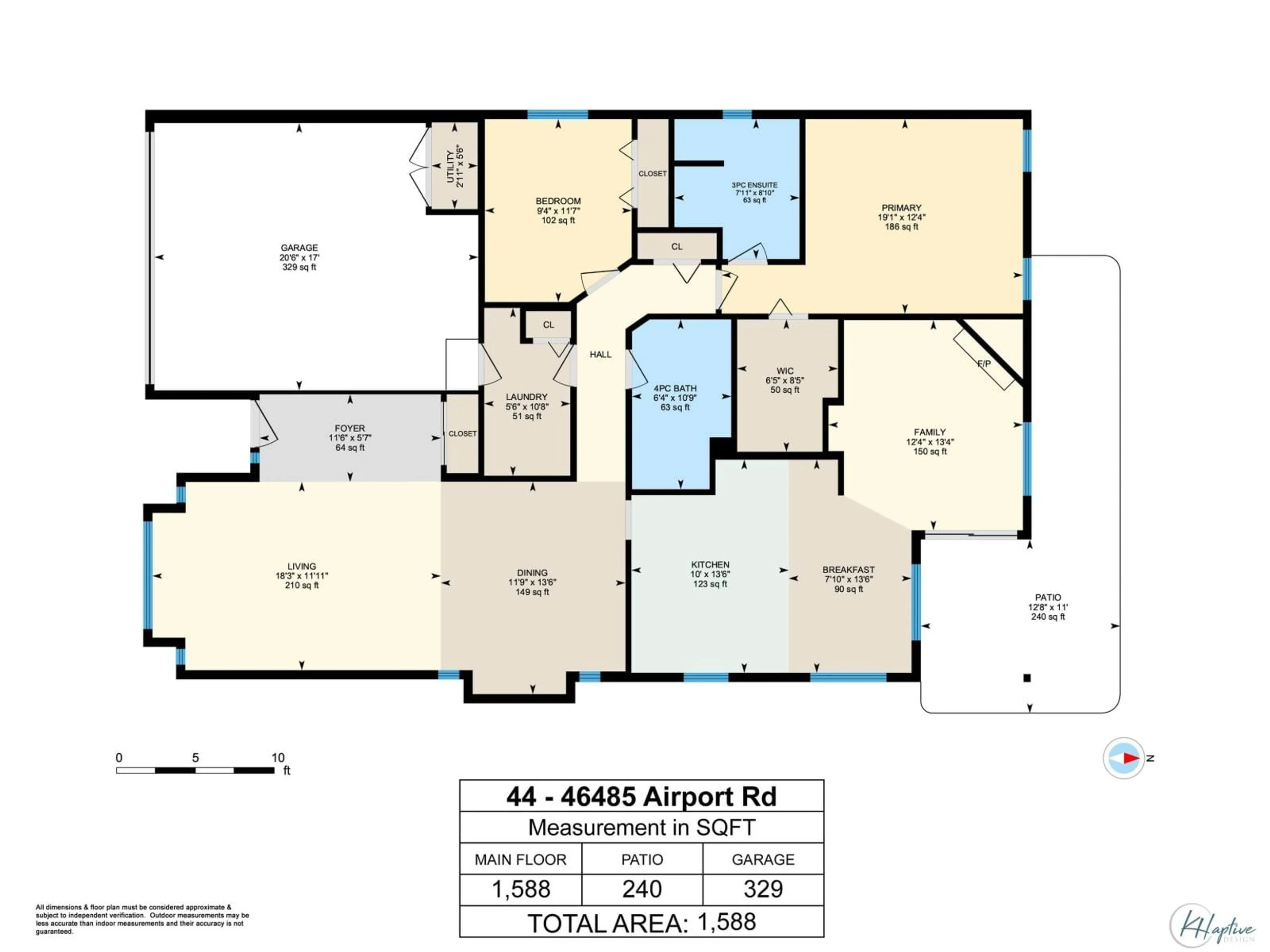 Floor plan for 44 - 46485 AIRPORT ROAD, Chilliwack British Columbia V2P7Y1
