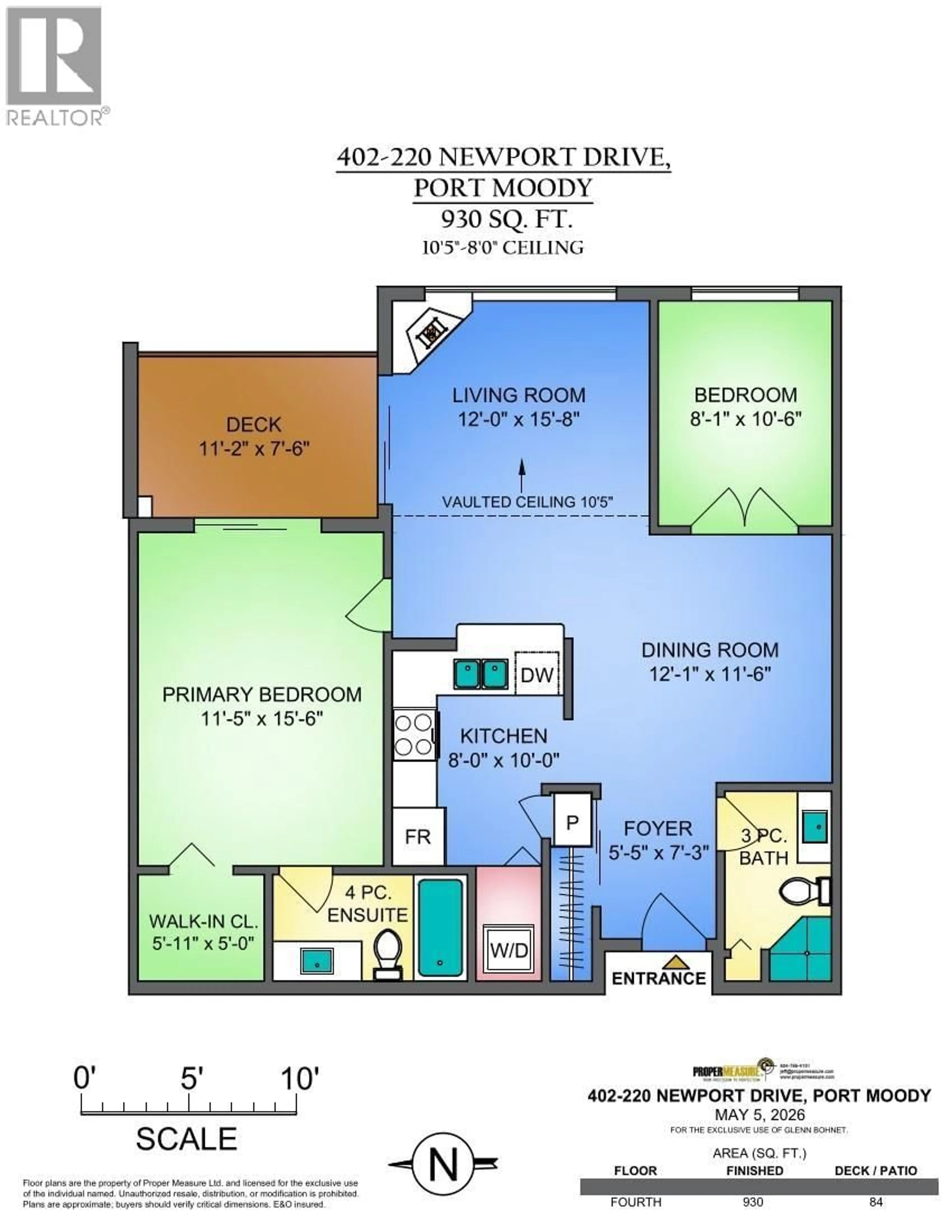 Floor plan for 402 - 220 NEWPORT DRIVE, Port Moody British Columbia V3H5B8