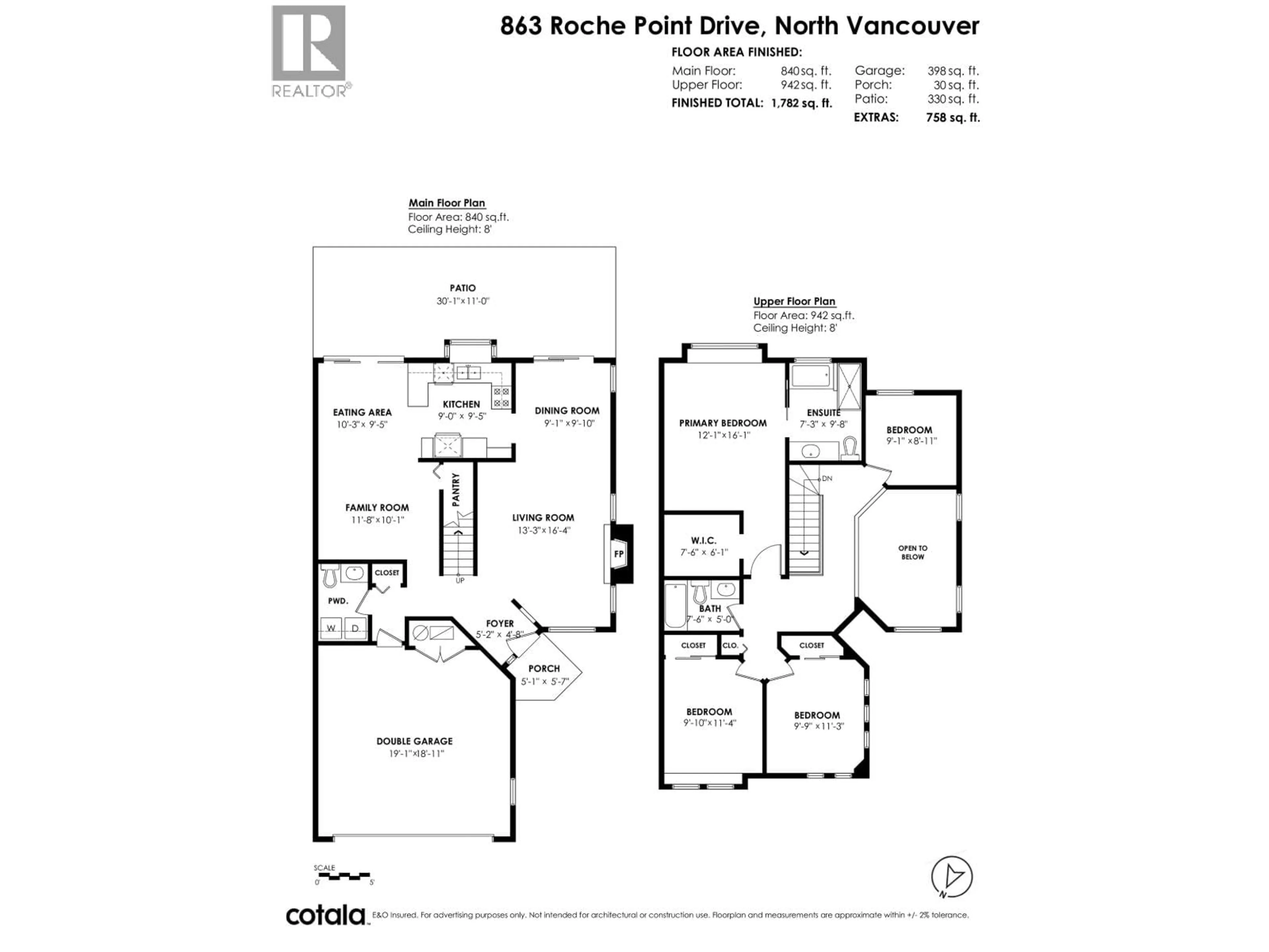 Floor plan for 863 ROCHE POINT DRIVE, North Vancouver British Columbia V7H2W5