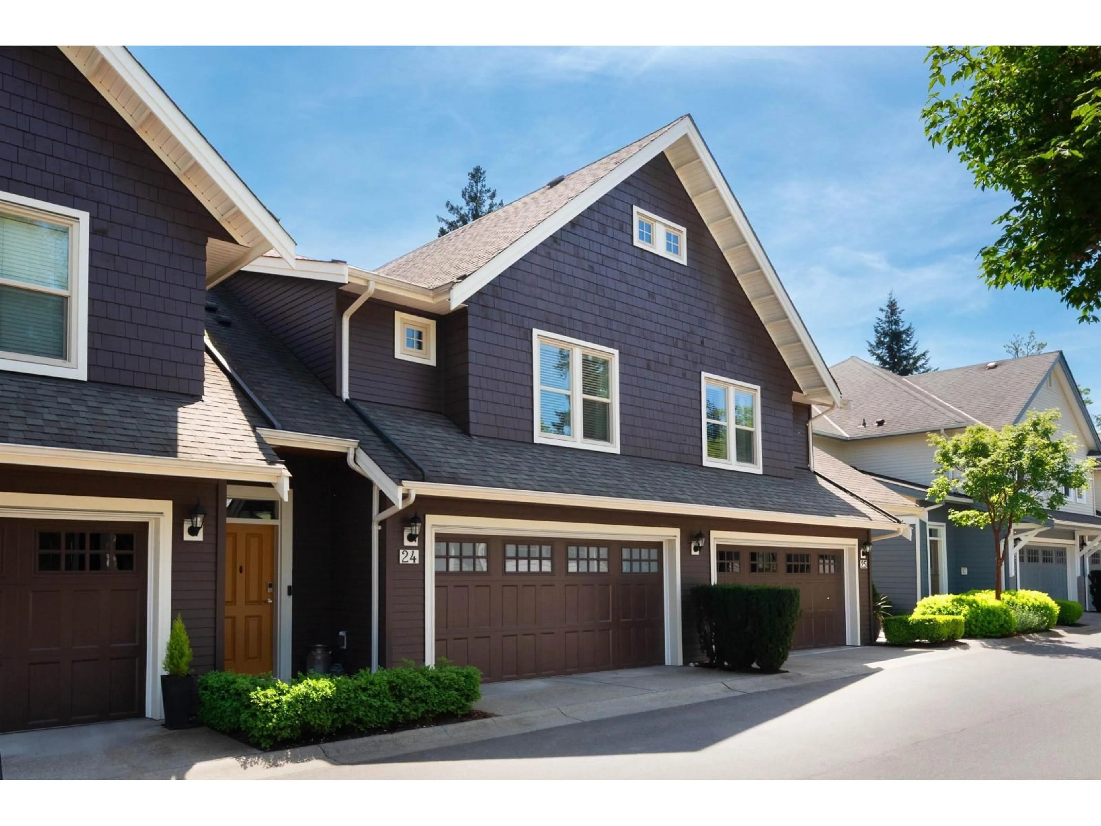 Home with vinyl exterior material, street for 24 - 9235 MCBRIDE STREET, Langley British Columbia V1N2S5