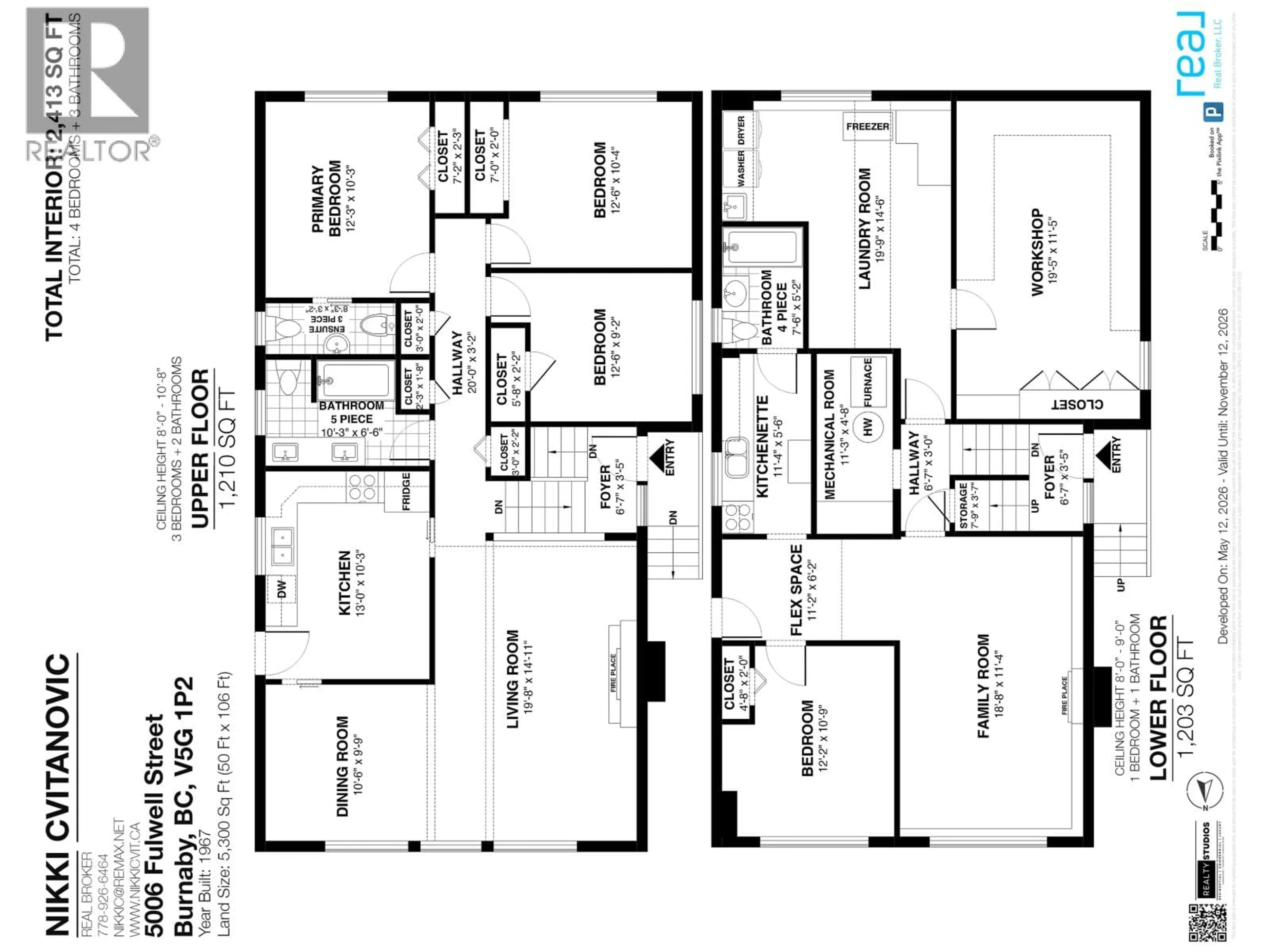 Floor plan for 5006 FULWELL STREET, Burnaby British Columbia V5G1P2