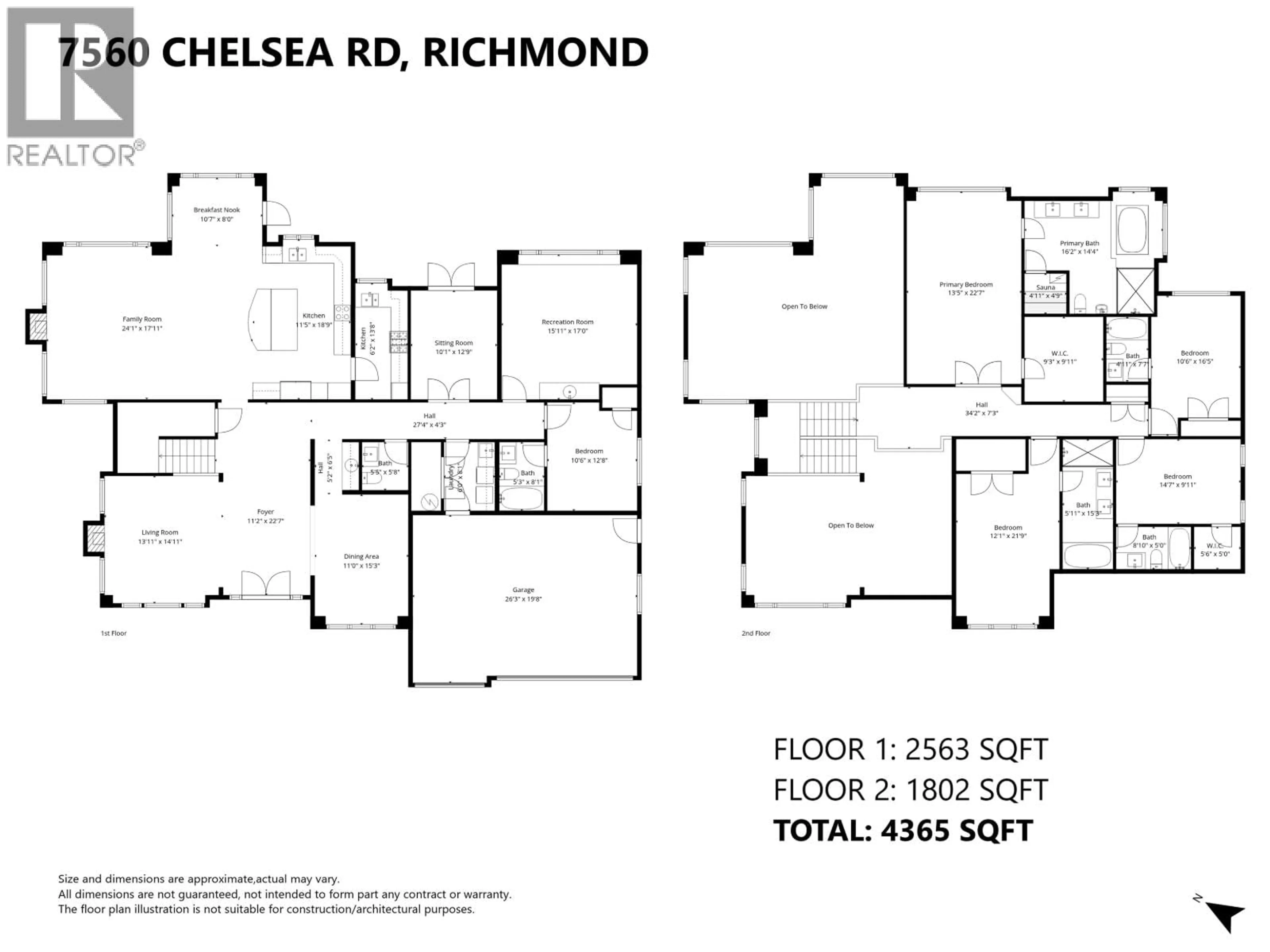 Floor plan for 7560 CHELSEA ROAD, Richmond British Columbia V7C3S8