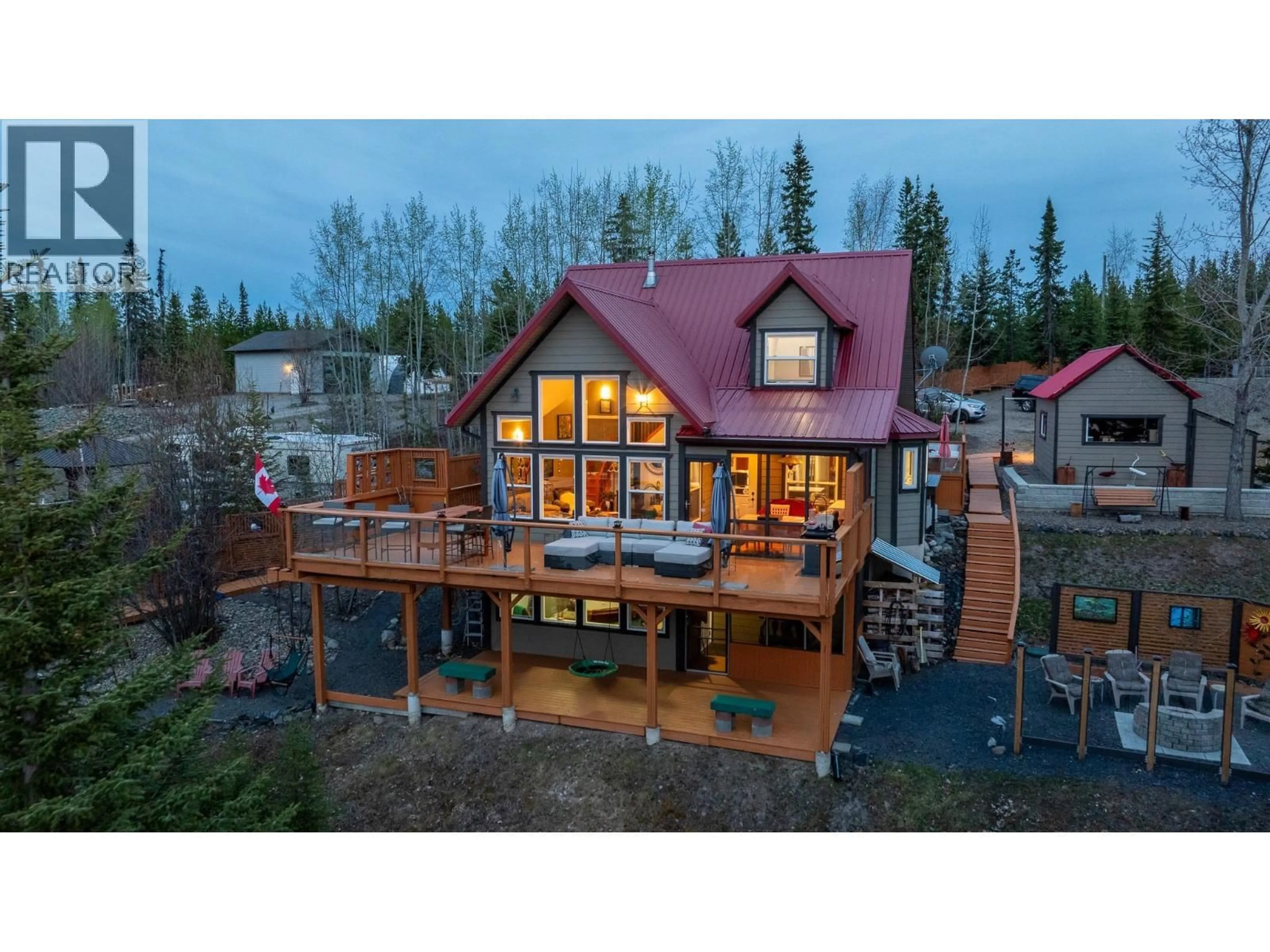 A pic from outside/outdoor area/front of a property/back of a property/a pic from drone, mountain view for 56954 SOMERSET DRIVE, Cluculz Lake British Columbia V0J3A3