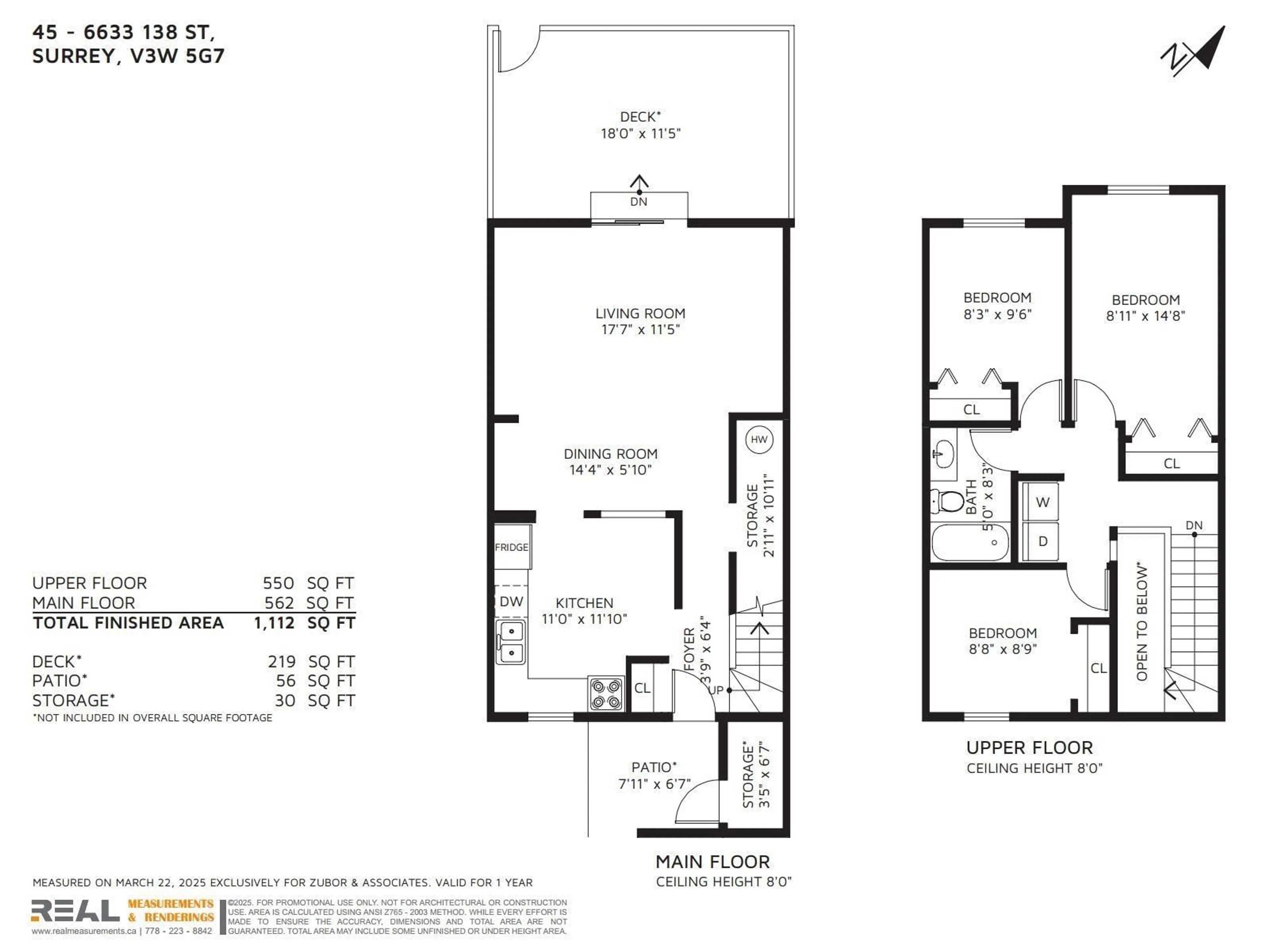 Floor plan for 45 - 6633 138 STREET, Surrey British Columbia V3W5G7