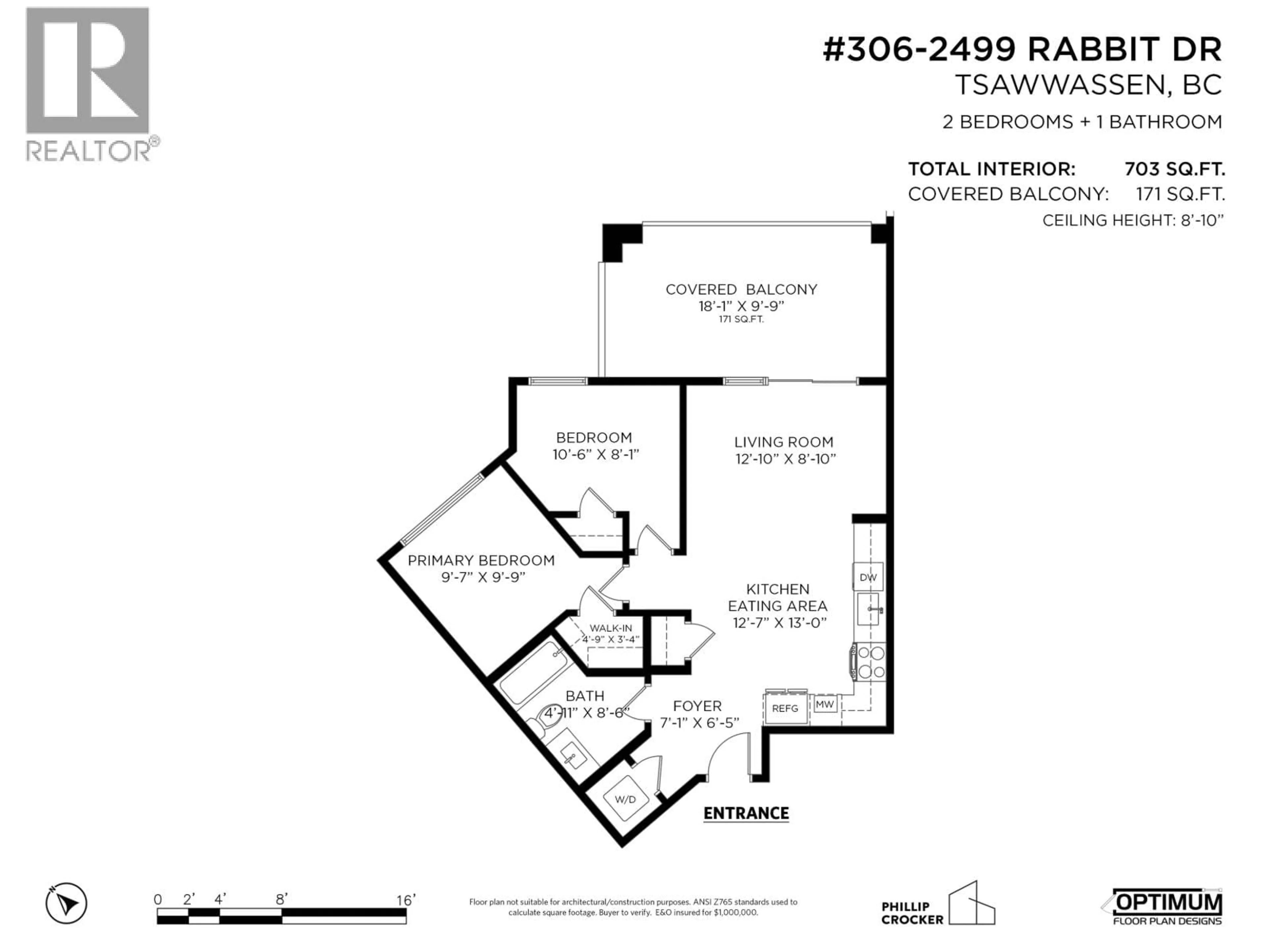 Floor plan for 306 - 2499 RABBIT DRIVE, Tsawwassen British Columbia V4M0G4