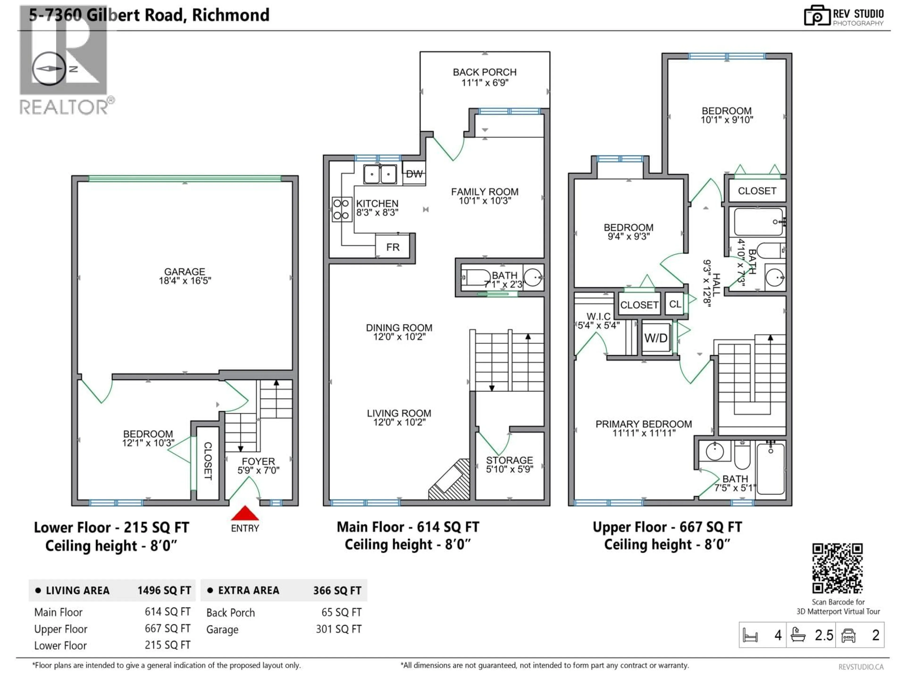 Floor plan for 5 - 7360 GILBERT ROAD, Richmond British Columbia V7C3W2