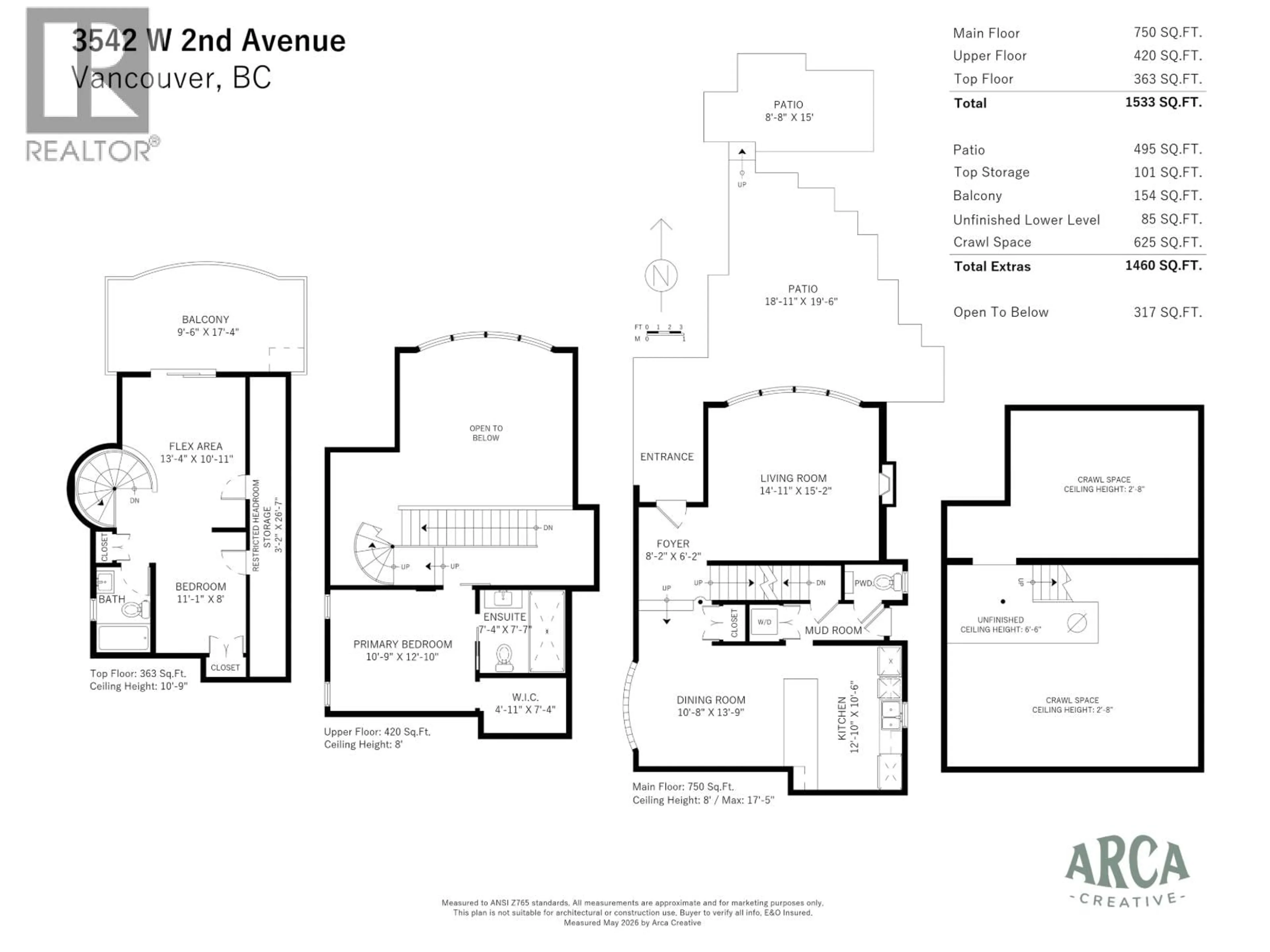 Floor plan for 3542 2ND AVENUE, Vancouver British Columbia V6R1J4