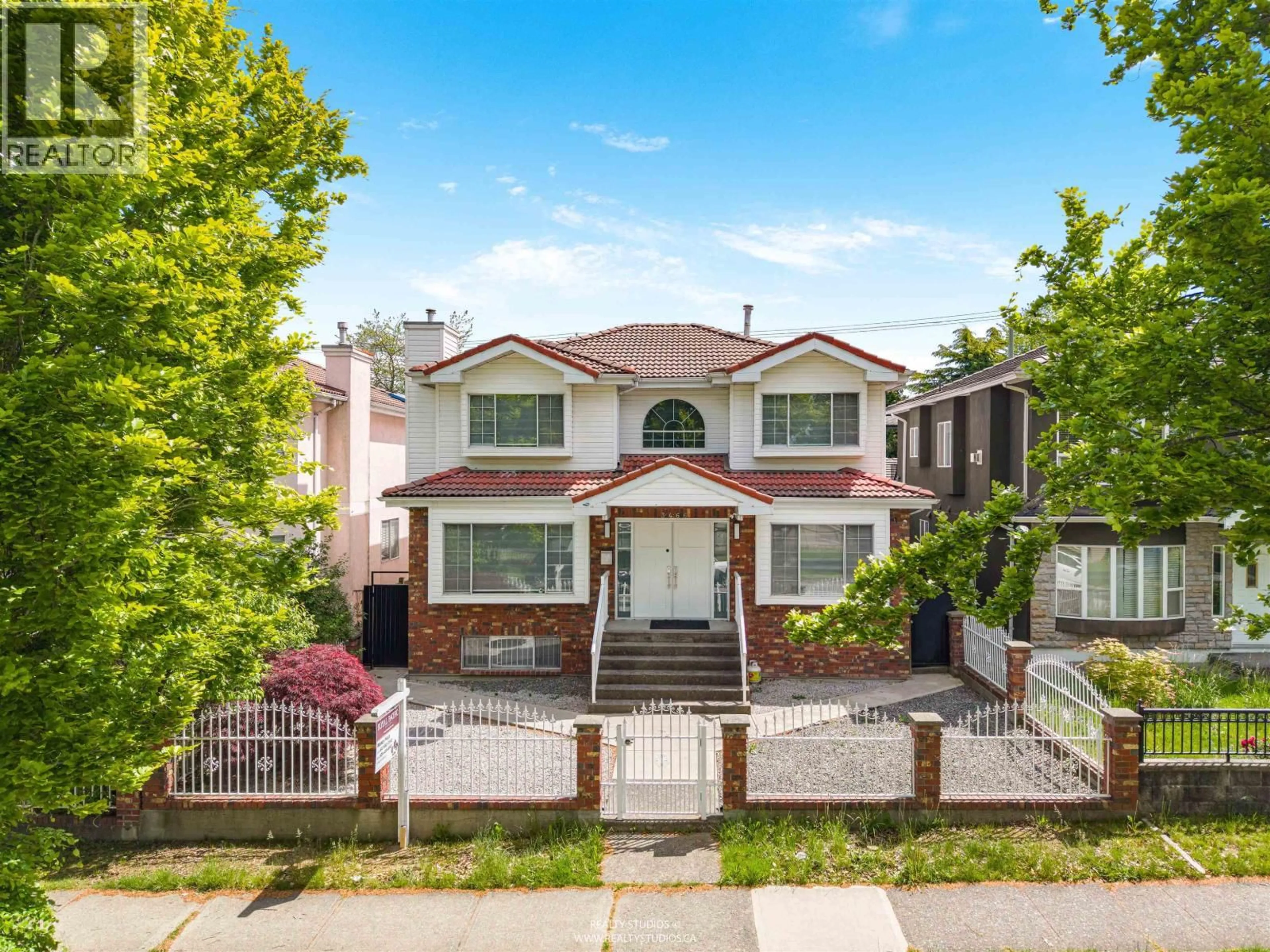 Home with brick exterior material, street for 3466 DIEPPE DRIVE, Vancouver British Columbia V5M4C7