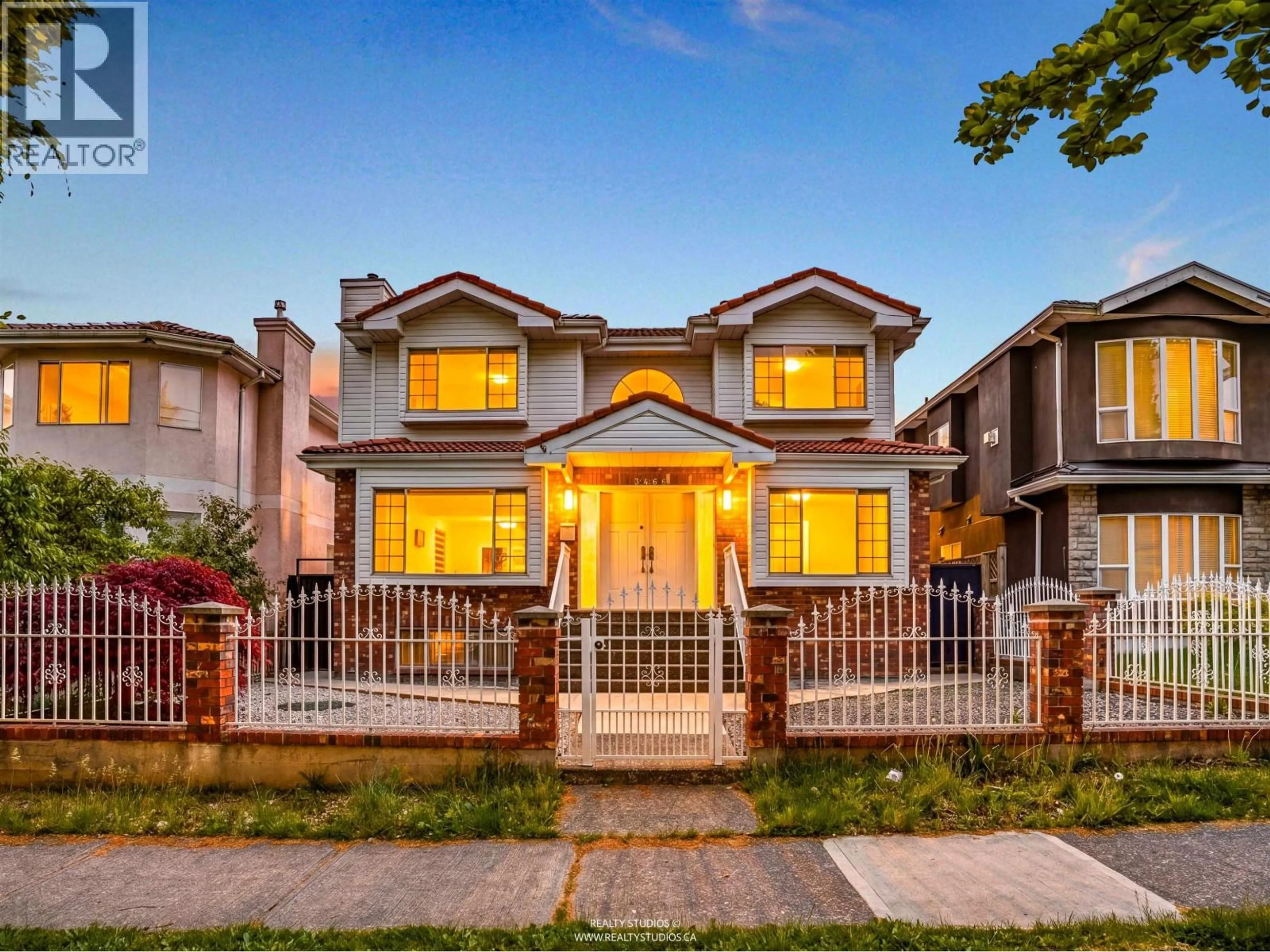 Home with brick exterior material, street for 3466 DIEPPE DRIVE, Vancouver British Columbia V5M4C7