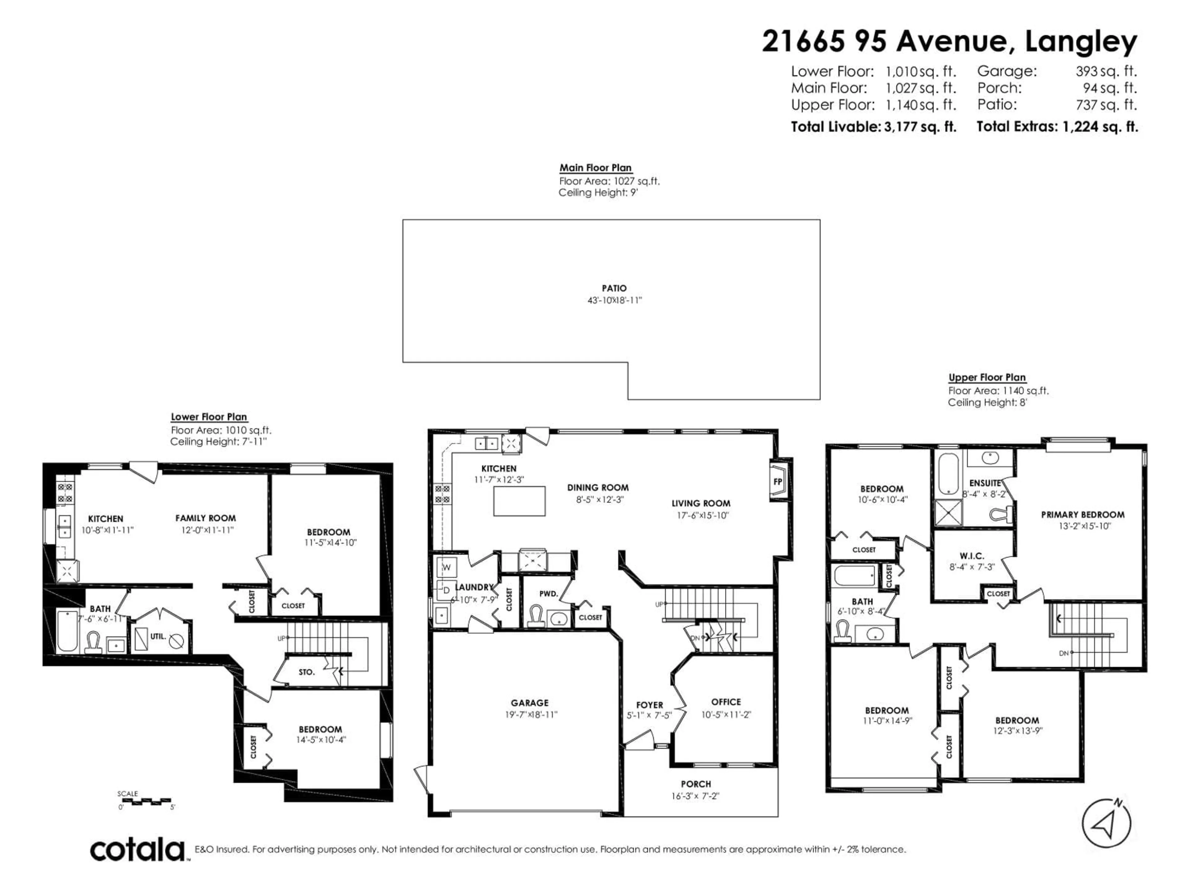 Floor plan for 21665 95 AVENUE, Langley British Columbia V1M4E3